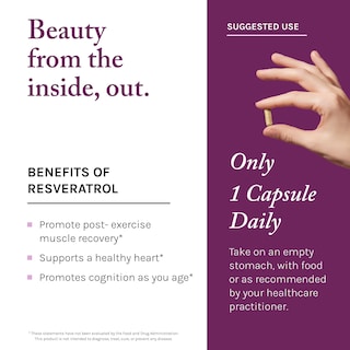 Foto 4 | Suplemento Reserveage Beauty Resveratrol 100 Mg 30 Cápsulas - Venta Internacional.