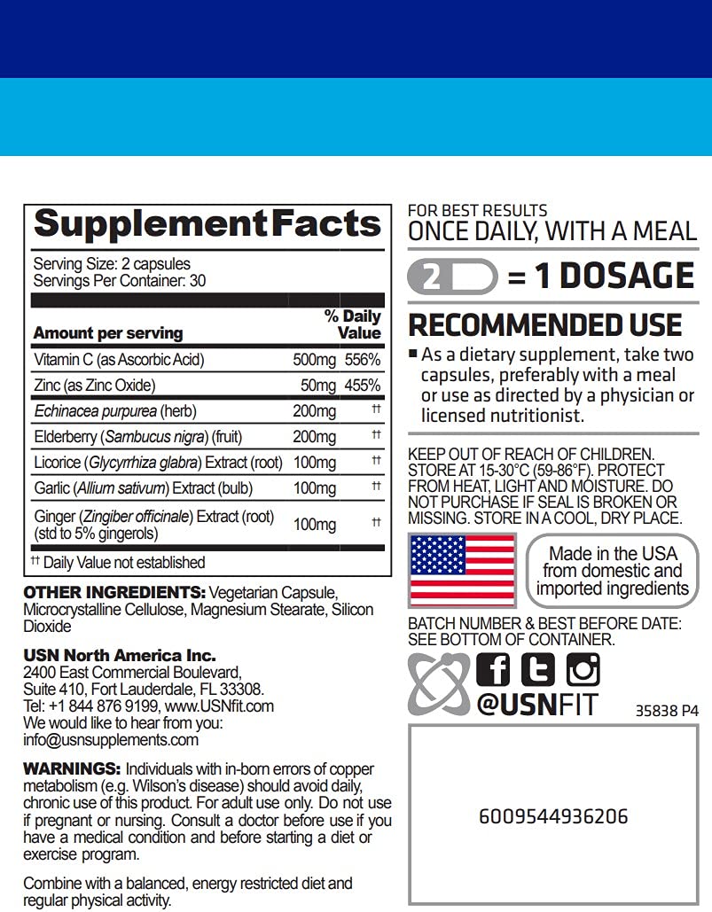 Foto 3 pulgar | Suplemento Usn Immune Health 7 En 1 Mega Dosis 60 Cápsulas - Venta Internacional.