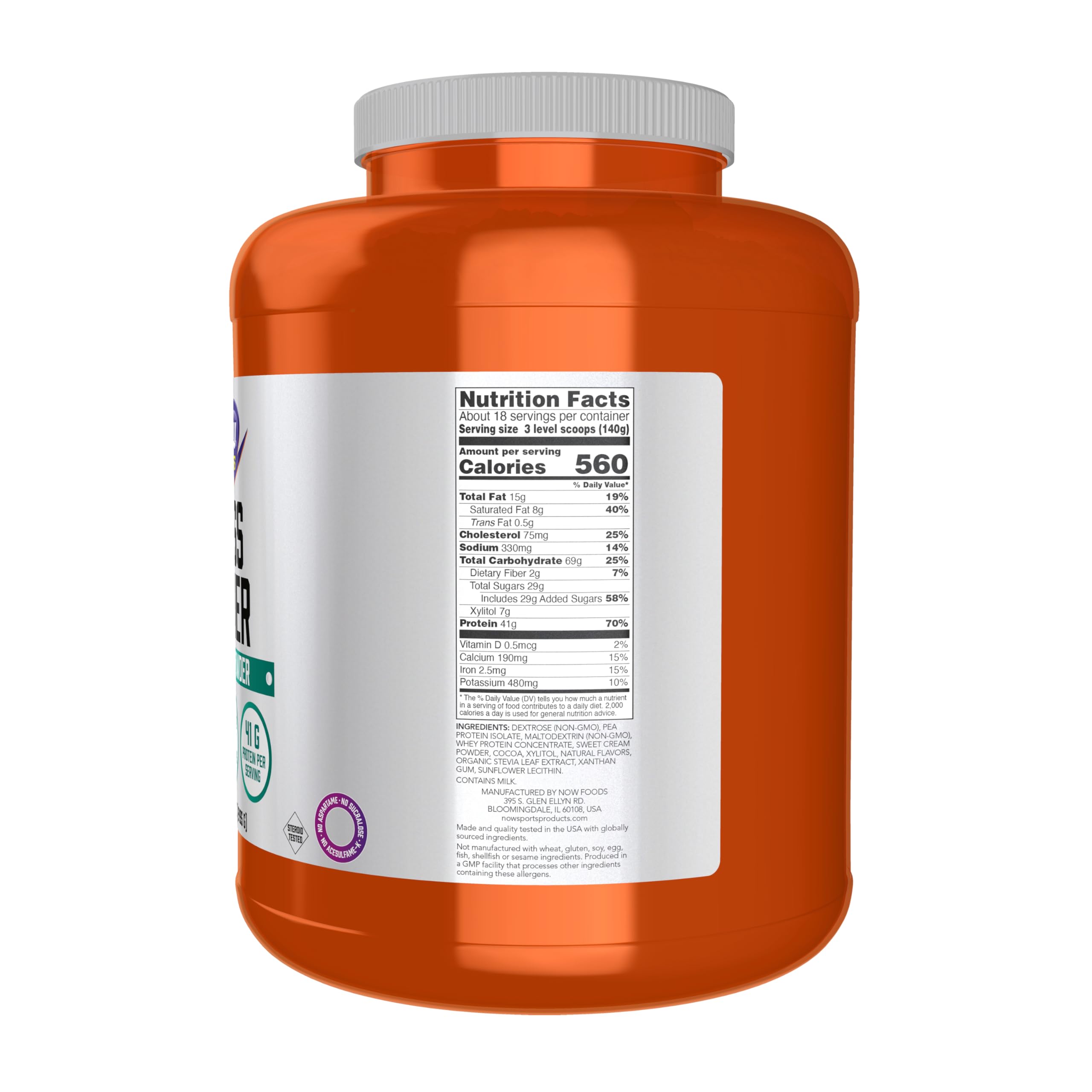 Foto 4 pulgar | Mass Gainer Now Food 2495 g-Venta Internacional
