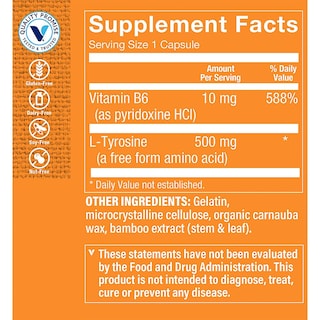 Foto 3 | Complementa The Vitamin Shoppe L-tirosina 500 Mg 300 Cápsulas - Venta Internacional.