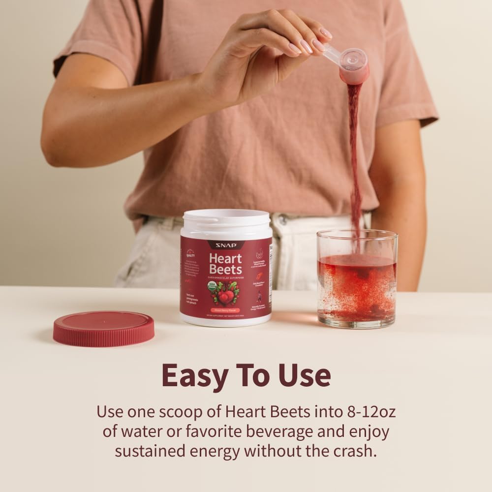 Foto 3 pulgar | Suplemento Snap Supplements Heart Beets Parent New 4 Powder - Venta Internacional.