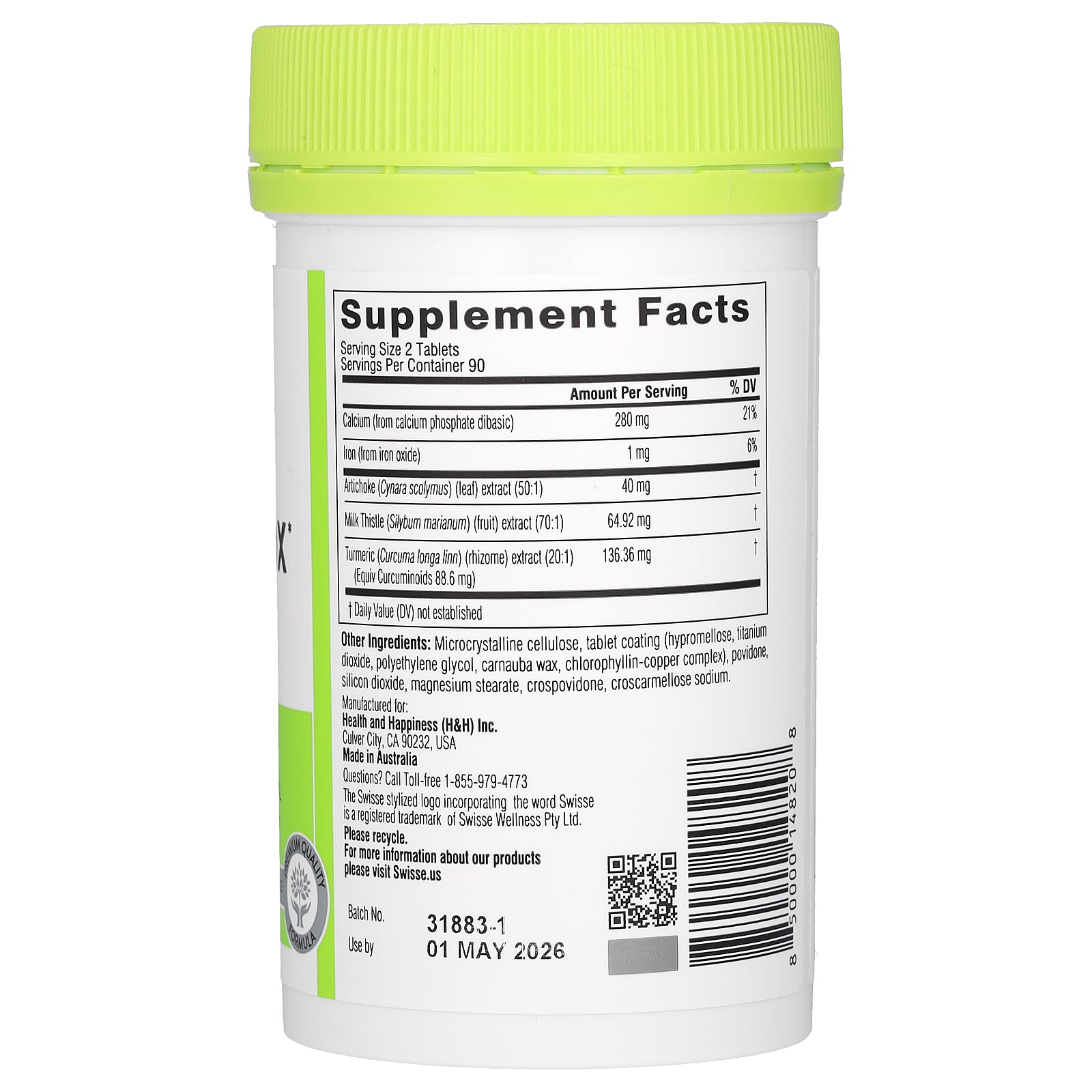 Foto 3 pulgar | Suplemento Swisse Ultiboost Liver Detox 180 Comprimidos - Venta Internacional.