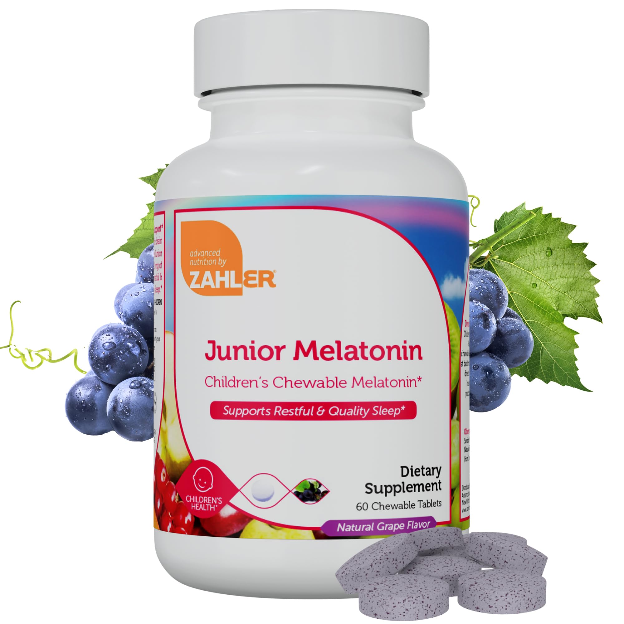 Foto 2 pulgar | Junior Melatonin Zahler 60 Tabletas-Venta Internacional