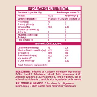 Foto 3 | Glowin Valara Colágeno Hidrolizado 300 Gr - Myo Y D Chiro Inositol Biotina Ácido Hialurónico Y Vitamina C