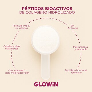 Foto 4 | Glowin Valara Colágeno Hidrolizado 300 Gr - Myo Y D Chiro Inositol Biotina Ácido Hialurónico Y Vitamina C