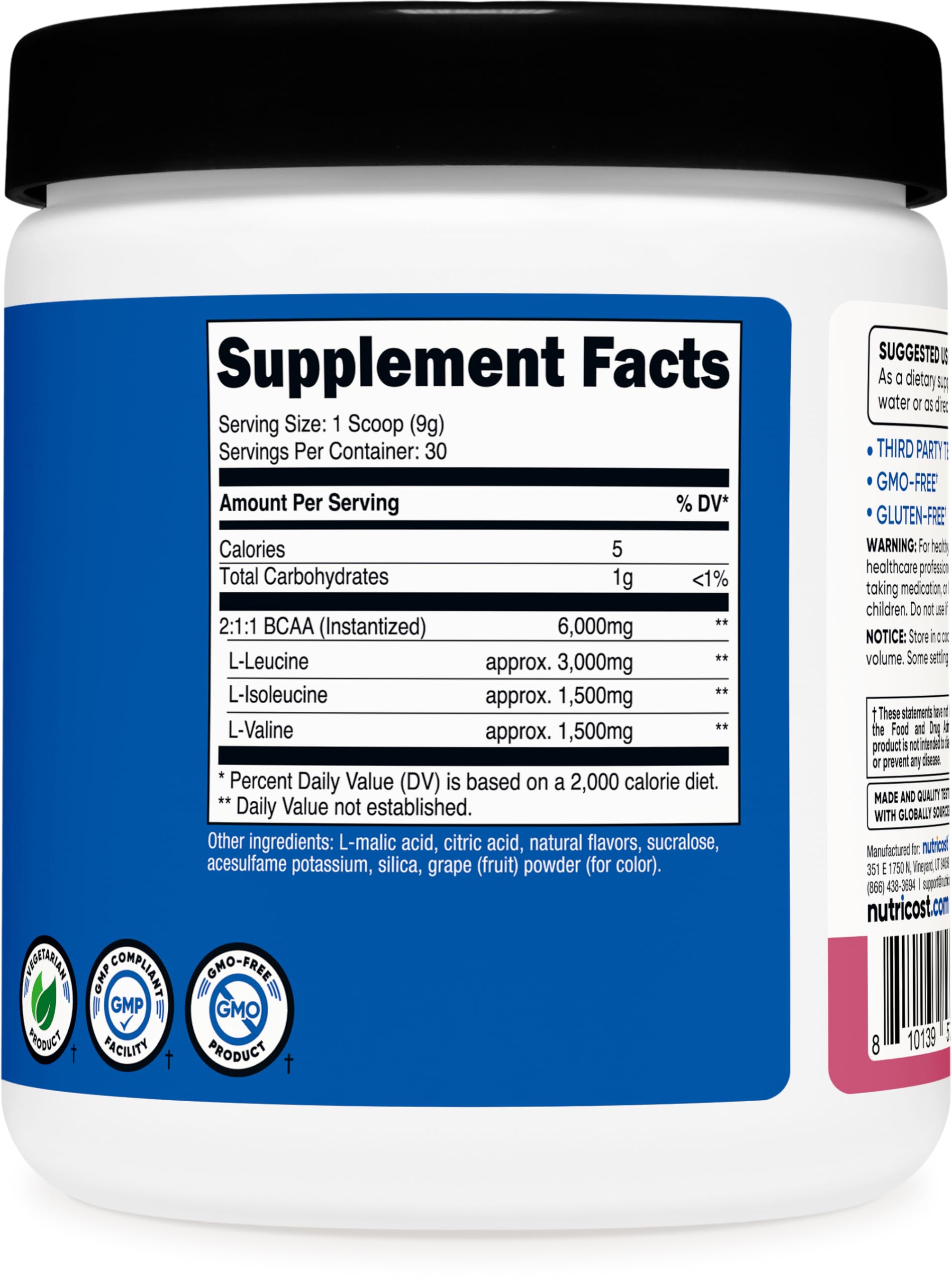 Foto 6 pulgar | Bcaa en Polvo Nutricost Granada Guayaba 180 g - Venta Internacional