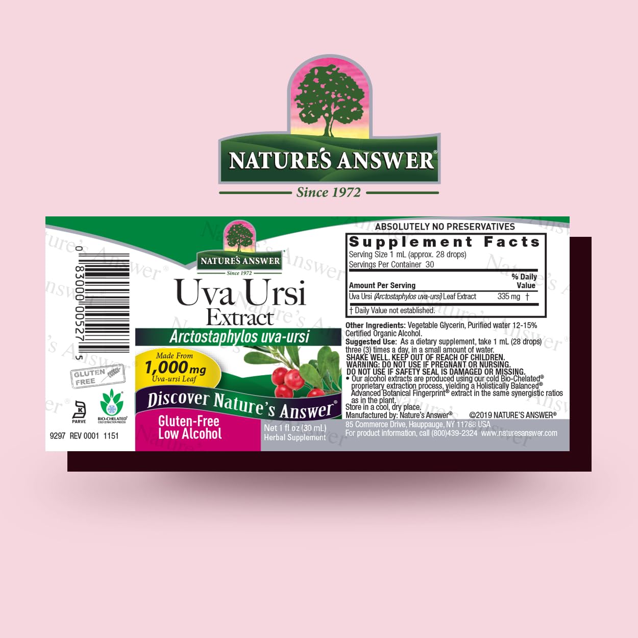 Foto 3 pulgar | Extracto de Uva Ursi Nature's Answer 30 ml 1000 mg - Venta Internacional