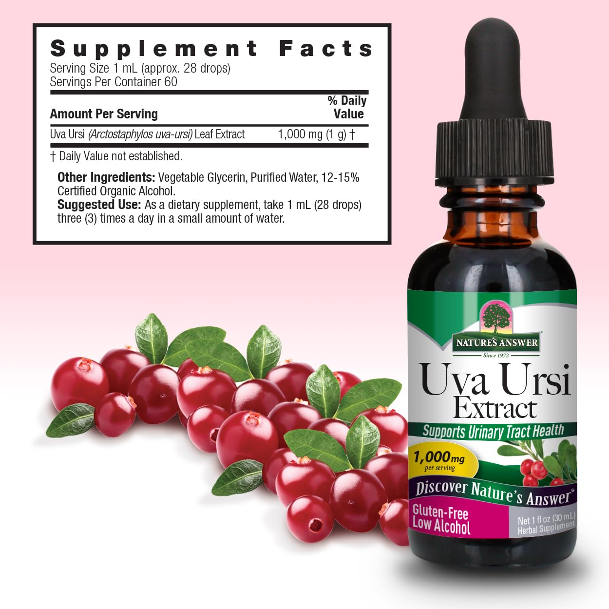 Foto 4 pulgar | Extracto de Uva Ursi Nature's Answer 30 ml 1000 mg - Venta Internacional