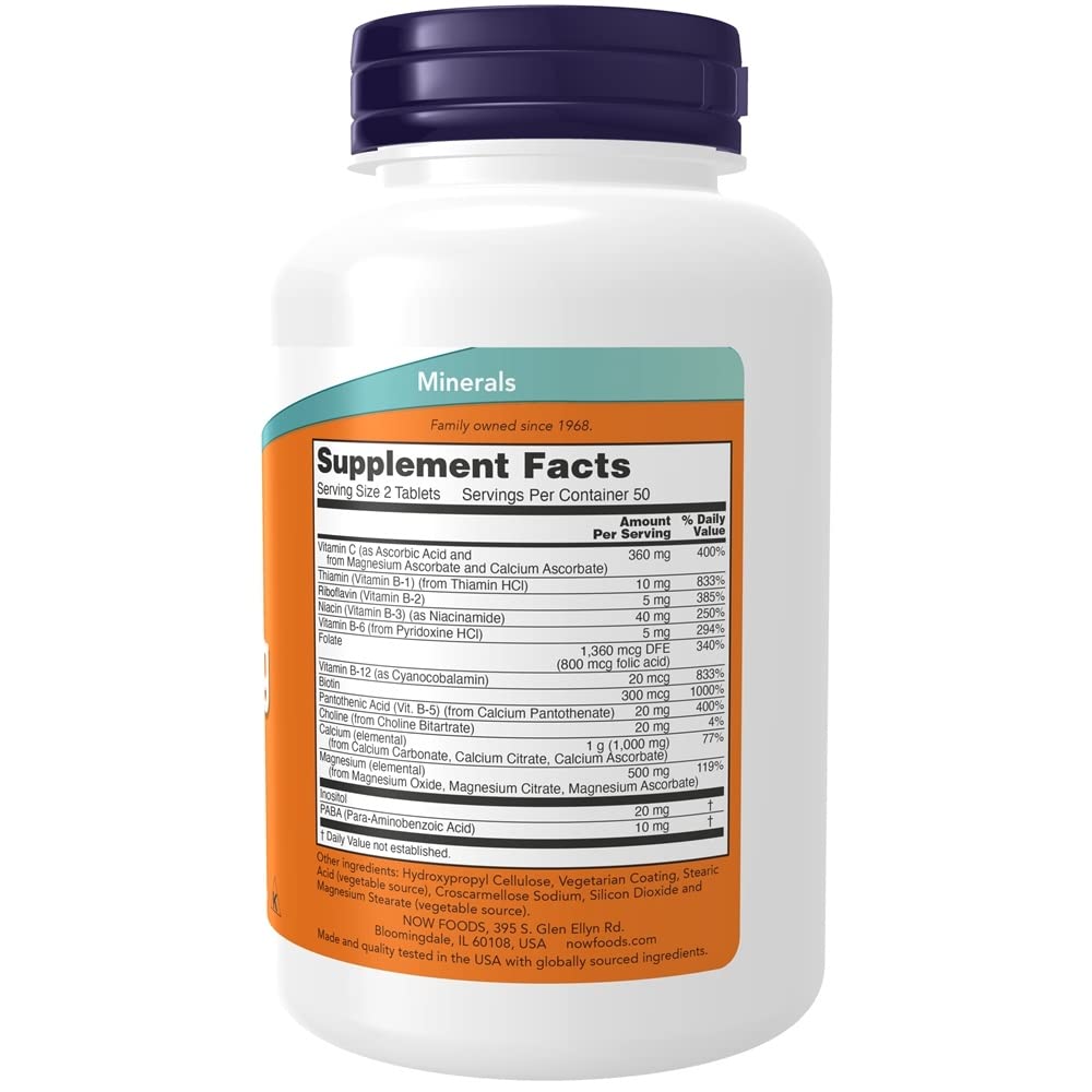 Foto 3 pulgar | Suplemento Now Foods Cal-Mag Stress Formula 3 Frascos de 100 Tabletas C/U - Venta Internacional