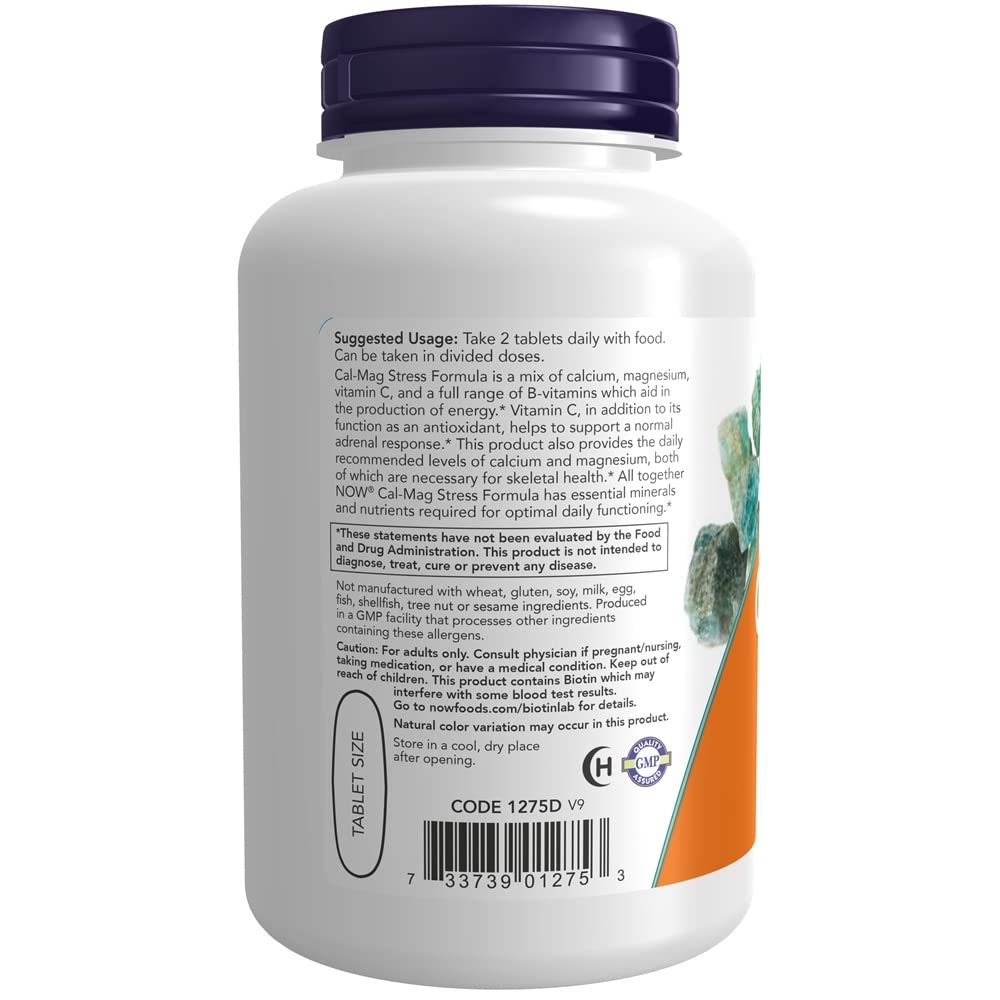 Foto 3 | Suplemento Now Foods Cal-Mag Stress Formula 3 Frascos de 100 Tabletas C/U - Venta Internacional