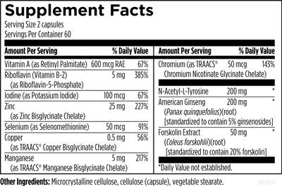 Foto 4 | Suplemento Designs For Health Ginseng y Vitaminas Veganas 120 Cápsulas - Venta Internacional
