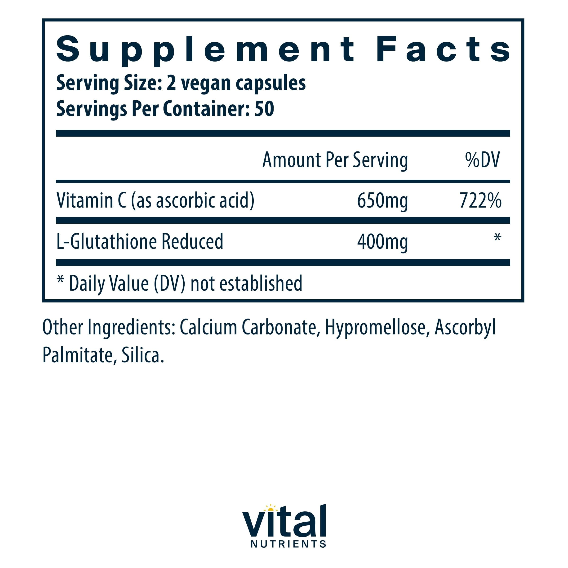Foto 3 pulgar | Suplemento Vital Nutrients  Glutatión  400 Mg  100 Cápsulas - Venta Internacional.