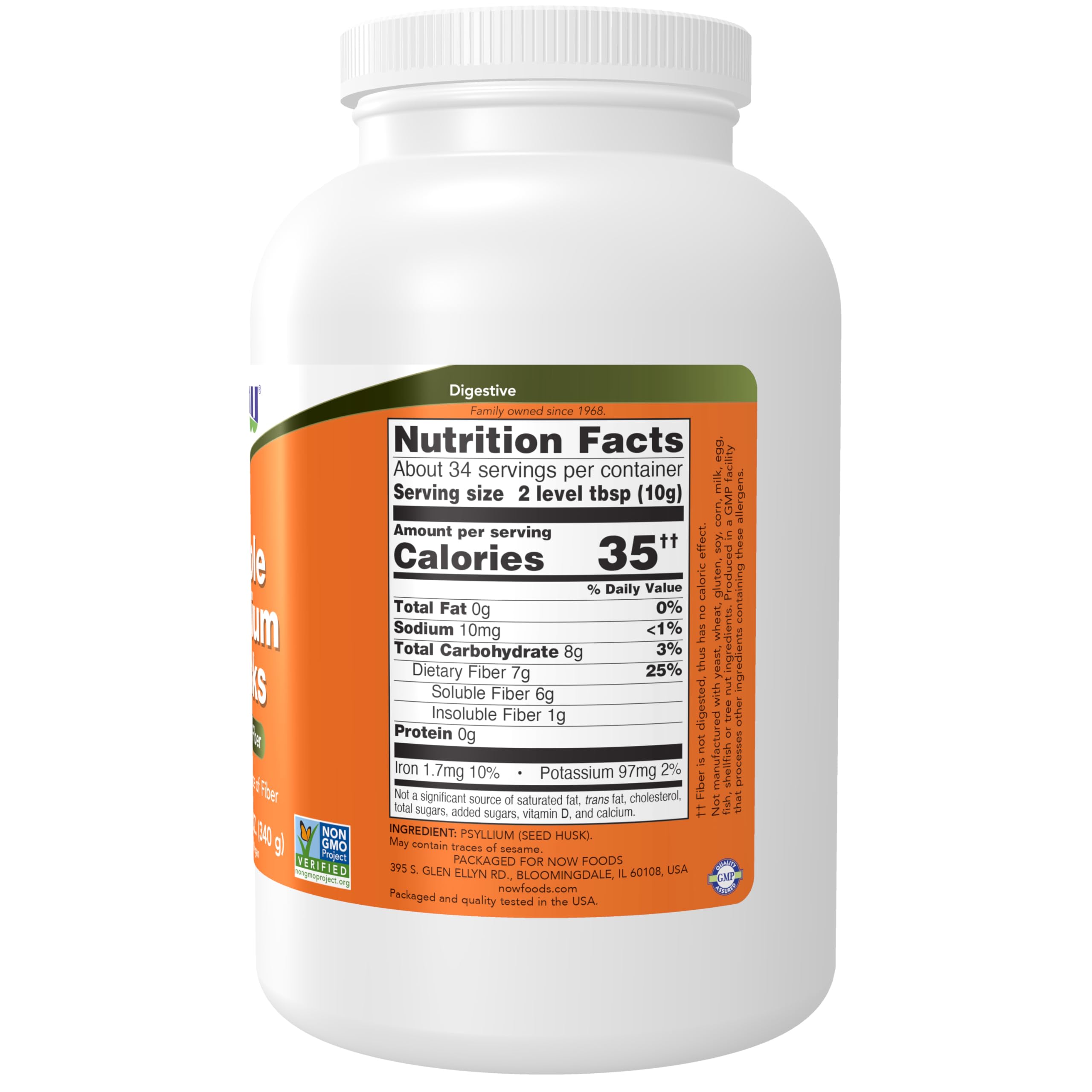 Foto 3 pulgar | Cáscaras de Psilio en Gránulos Supplements Now Foods  340 g - Venta Internacional
