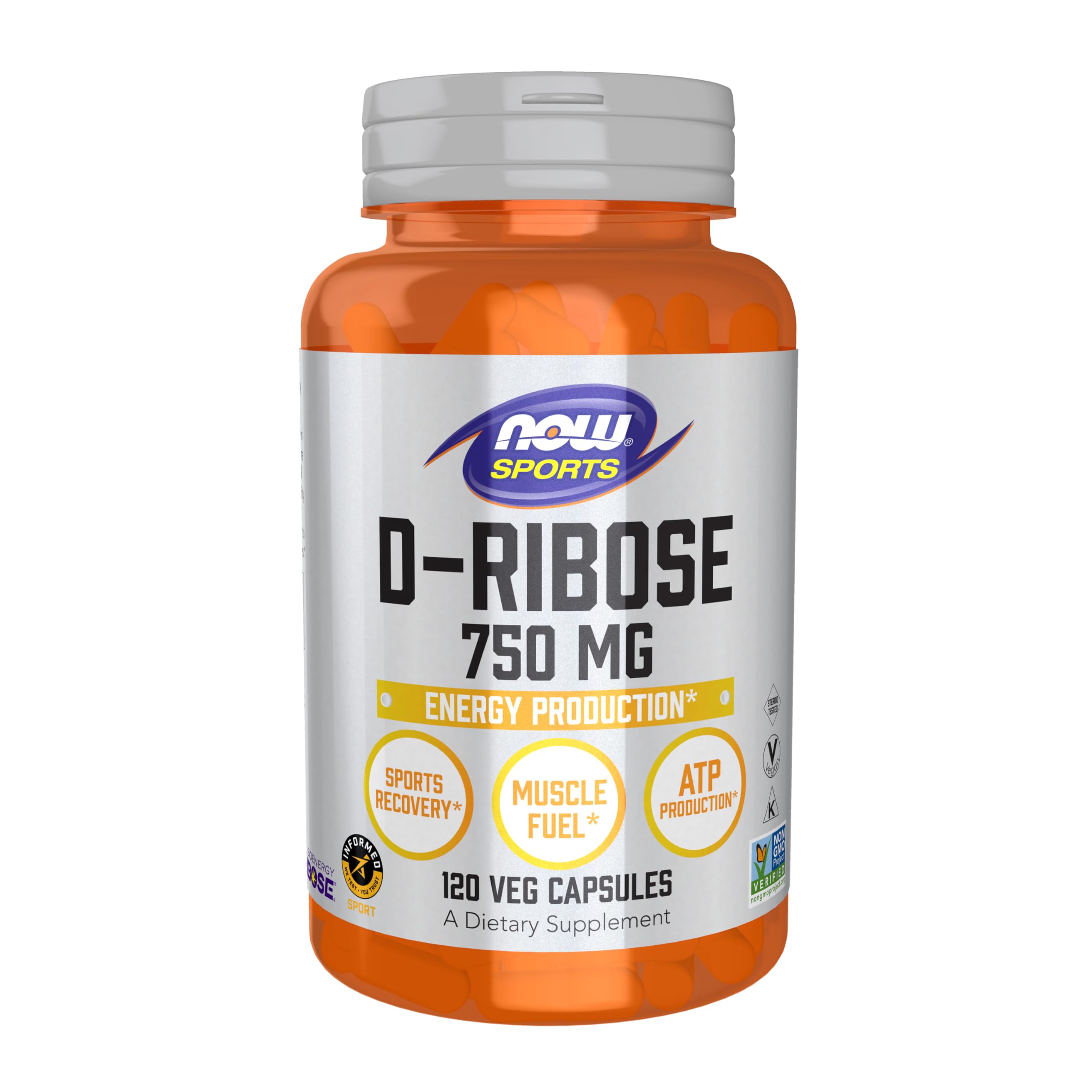 Foto 2 pulgar | Suplemento Now Sports Nutrition D-Ribosa 750 mg 120 Cápsulas - Venta Internacional