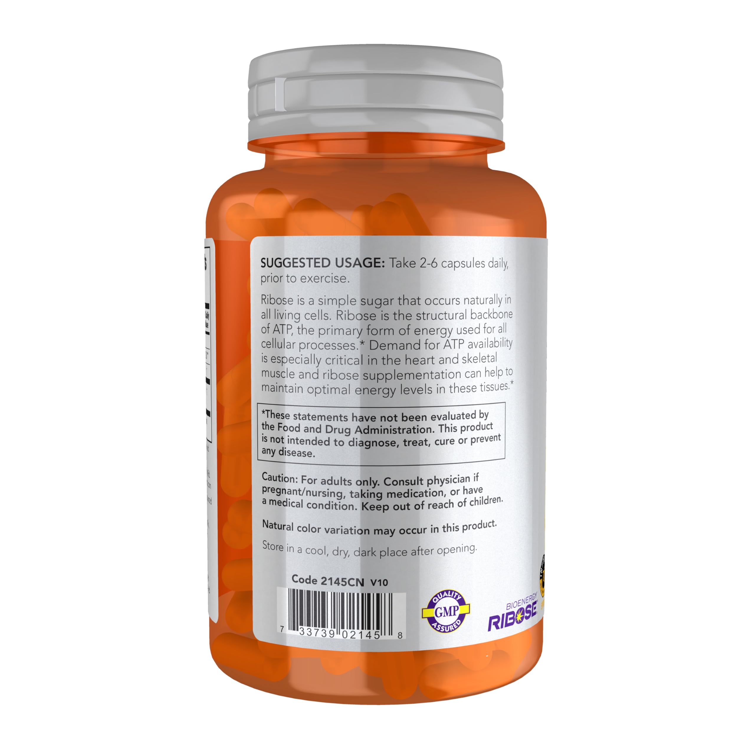 Foto 4 pulgar | Suplemento Now Sports Nutrition D-Ribosa 750 mg 120 Cápsulas - Venta Internacional