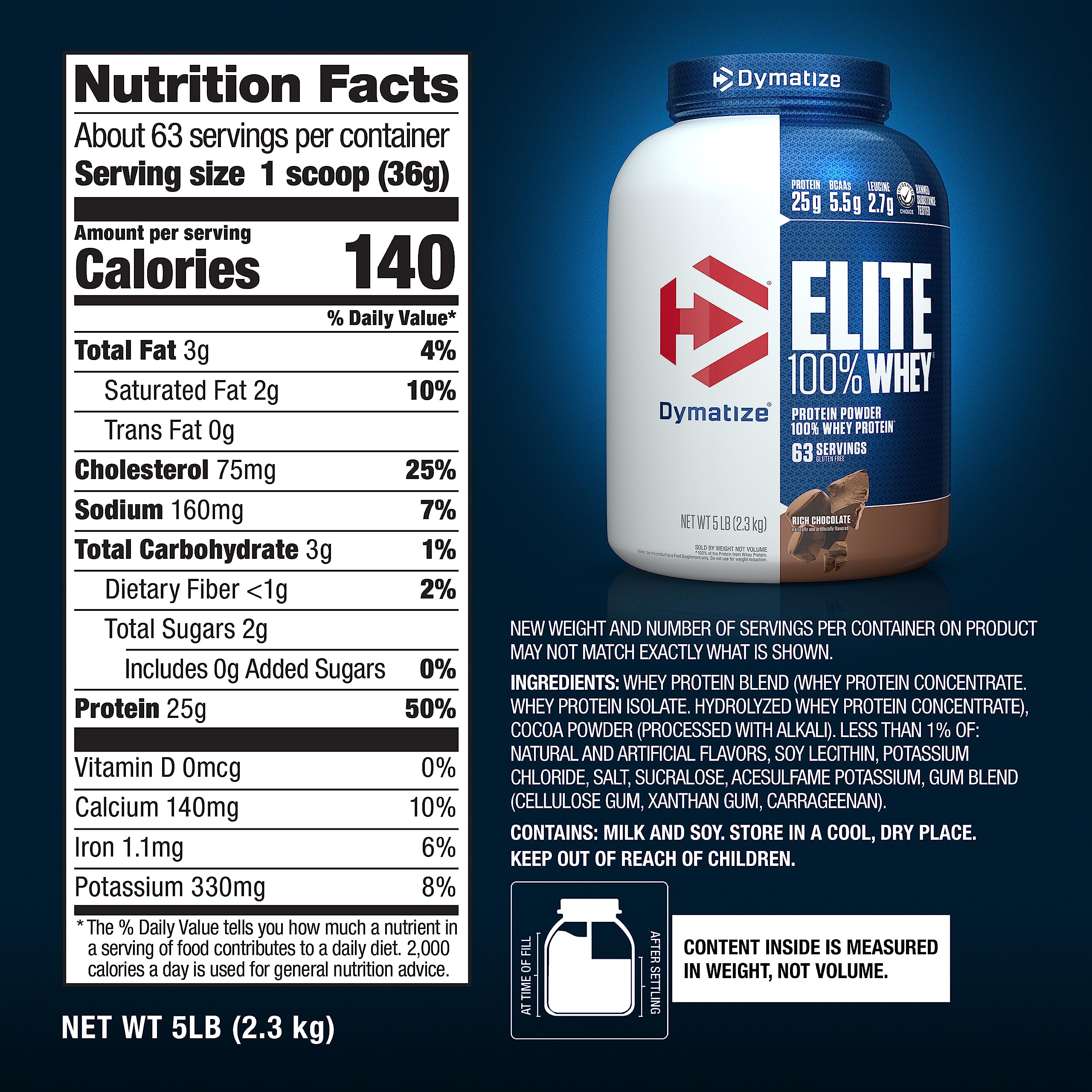Foto 5 | Proteína De Suero De Leche Dymatize 2.3 kg-Venta Internacional