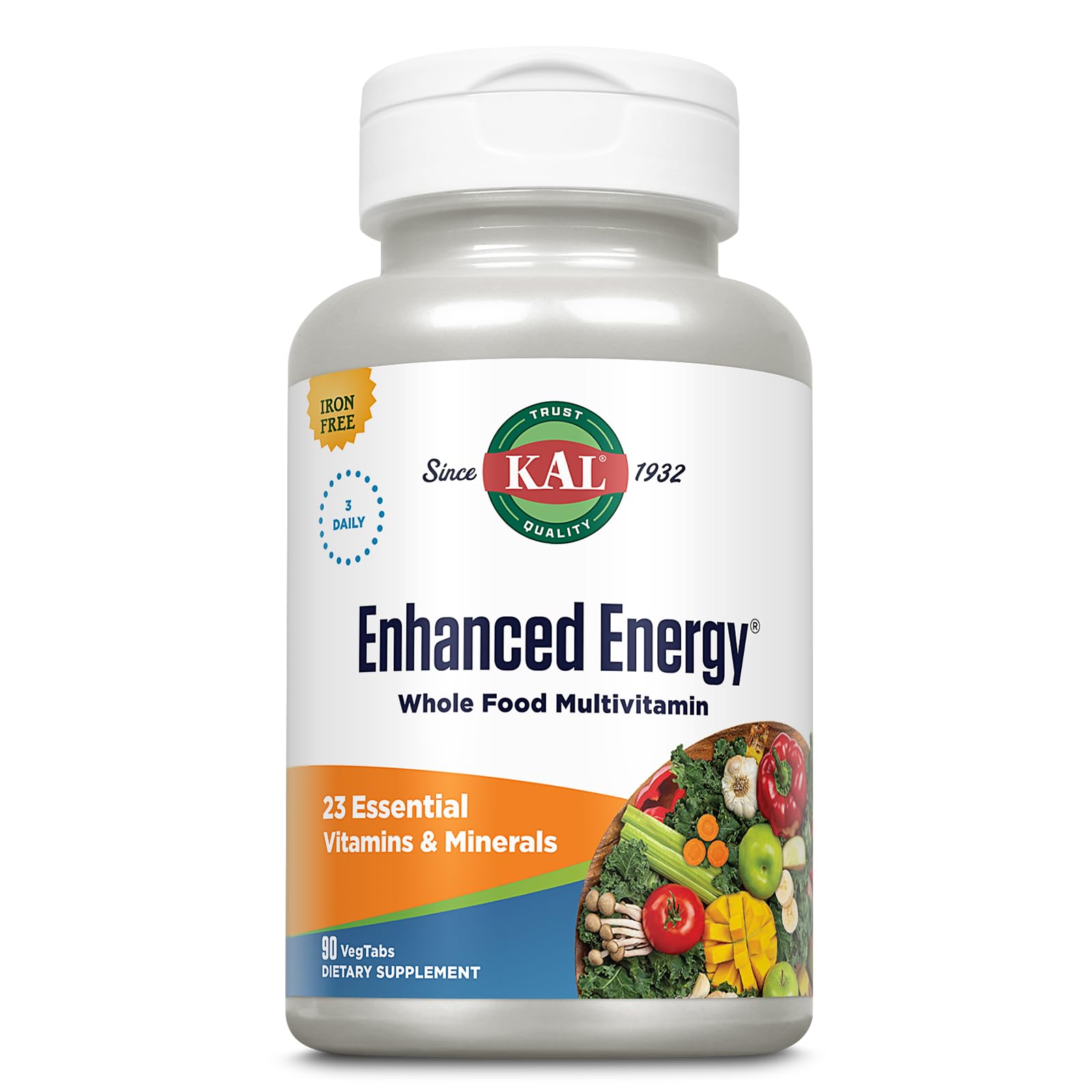 Foto 1 | Suplementos Kal Enhanced Energy 3 Diarios 90 Tabletas Vegetarianas - Venta Internacional