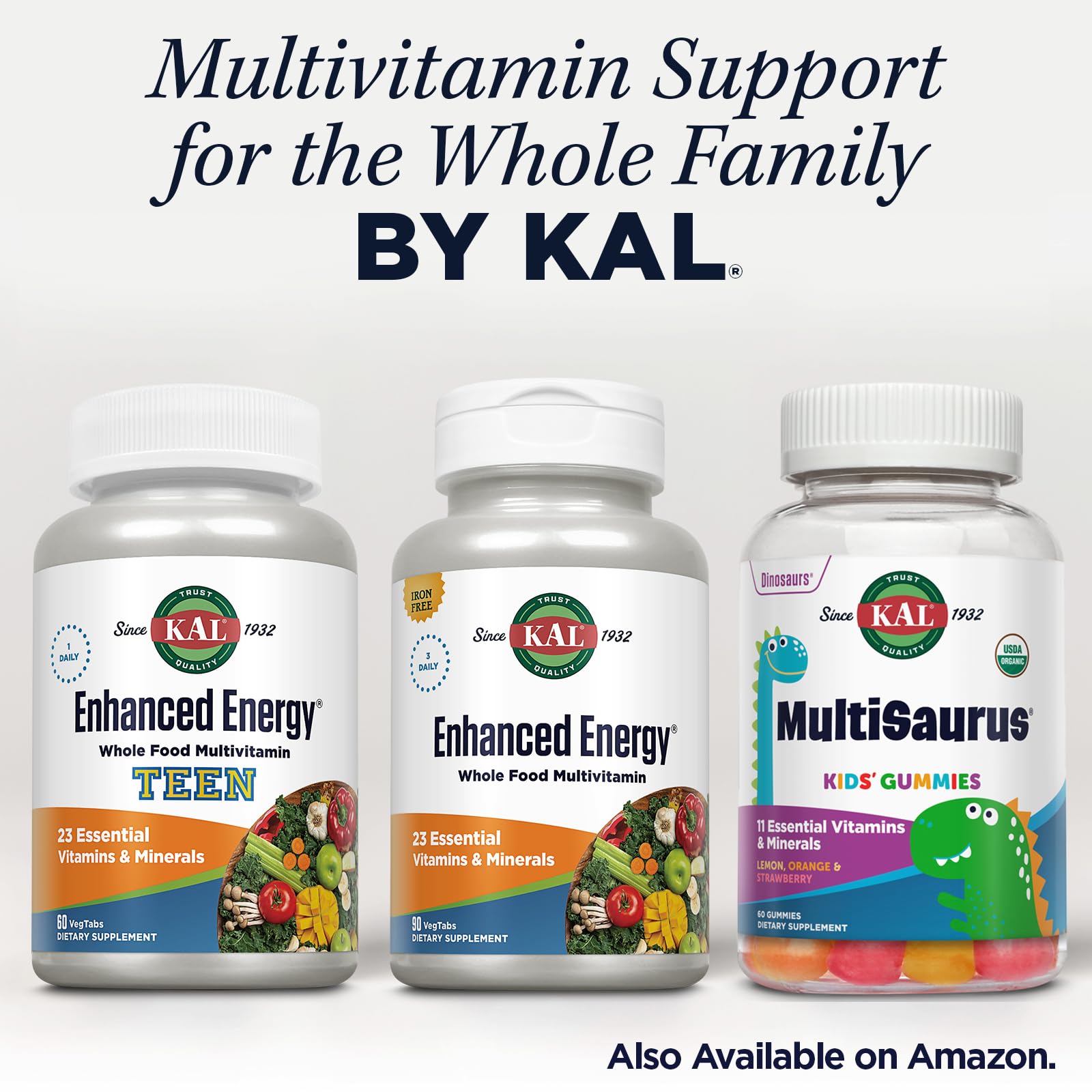 Foto 6 | Suplementos Kal Enhanced Energy 3 Diarios 90 Tabletas Vegetarianas - Venta Internacional