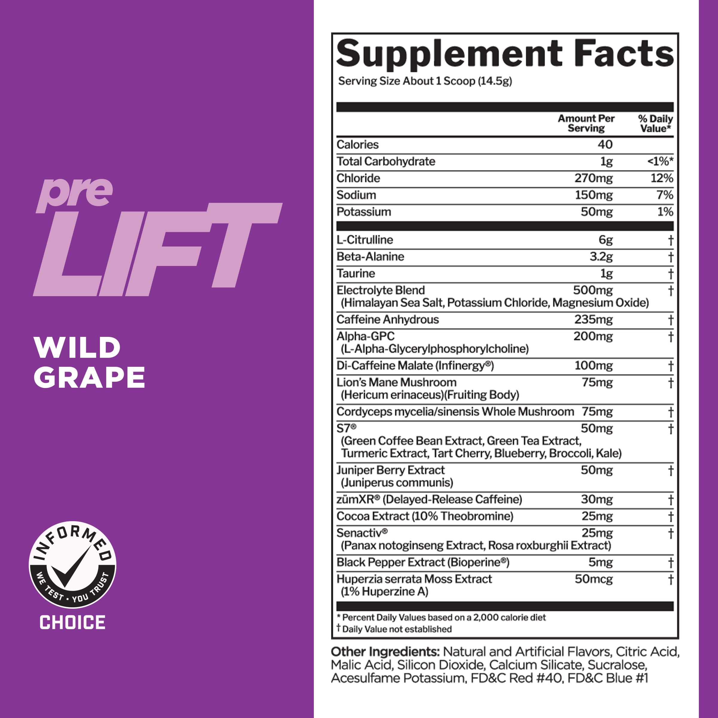 Foto 4 pulgar | Preentrenamiento Rule 1 Proteins Prelift 30 Porciones Sabor Uva 435 g - Venta Internacional