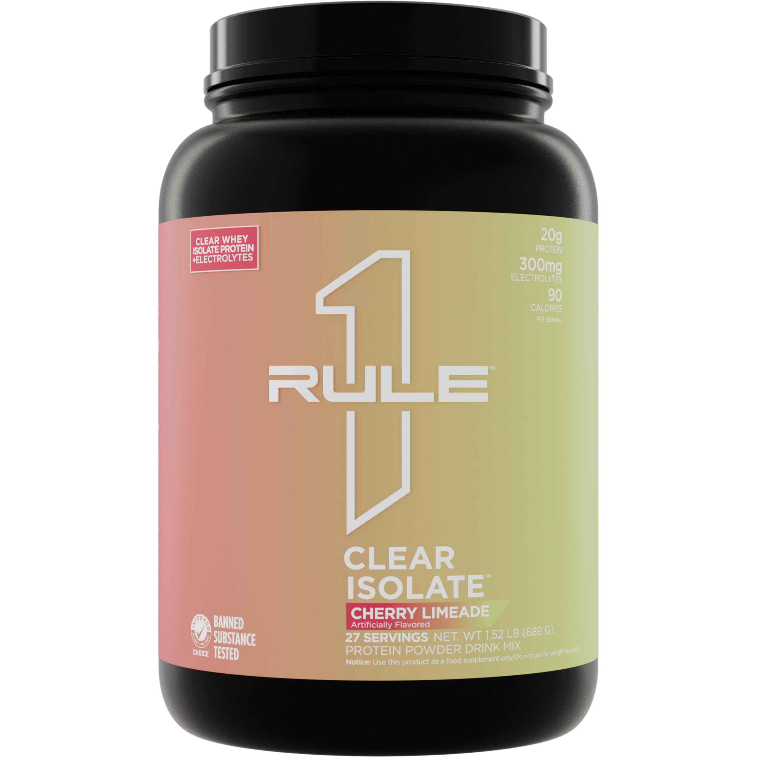 Foto 1 | Proteína en Polvo Rule 1 Proteins Clear Isolate 20 g Cereza y Lima 689 g - Venta Internacional