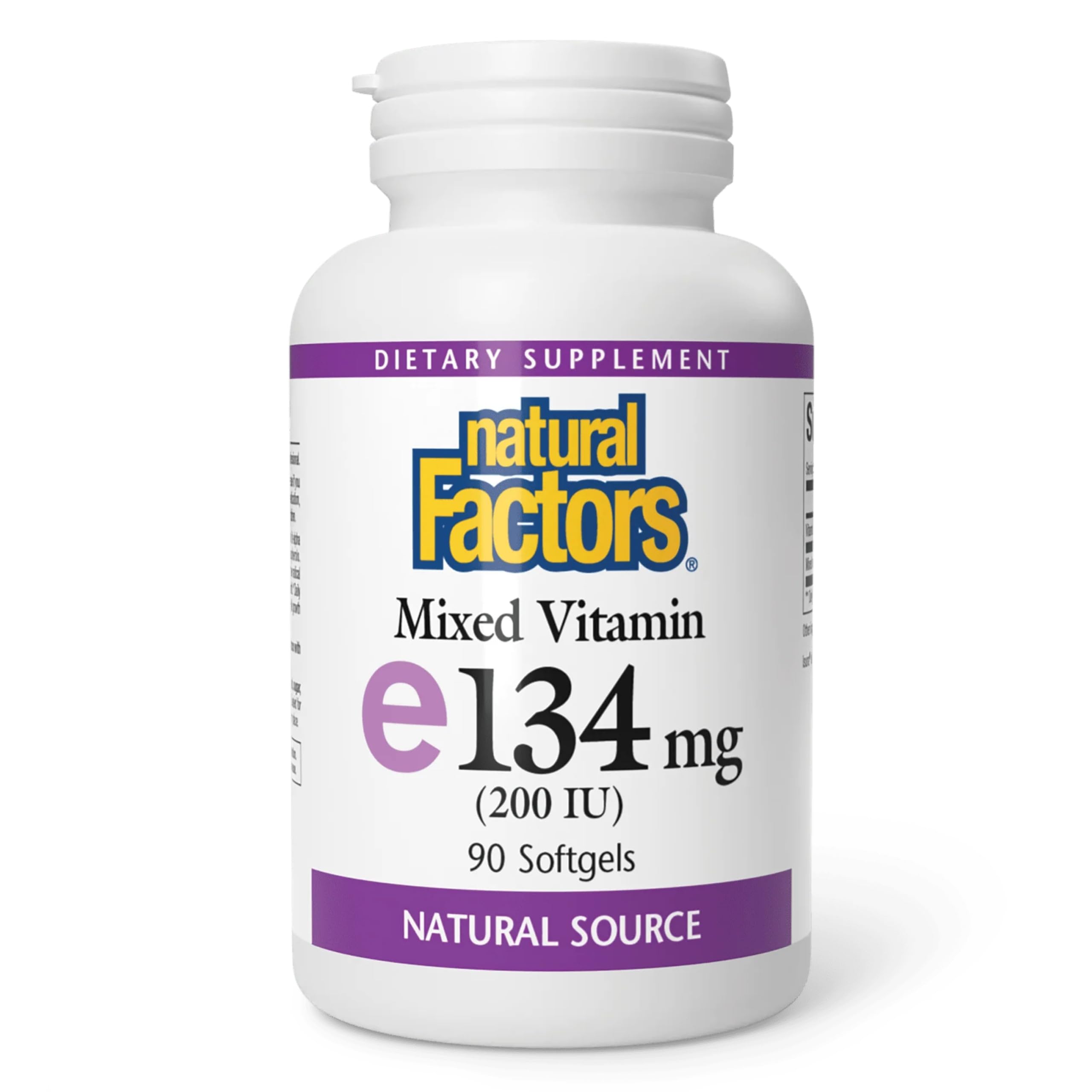 Foto 2 pulgar | Suplemento de Vitamina E Mezclada Natural Factors 200 Ui 90 Cápsulas Blandas - Venta Internacional