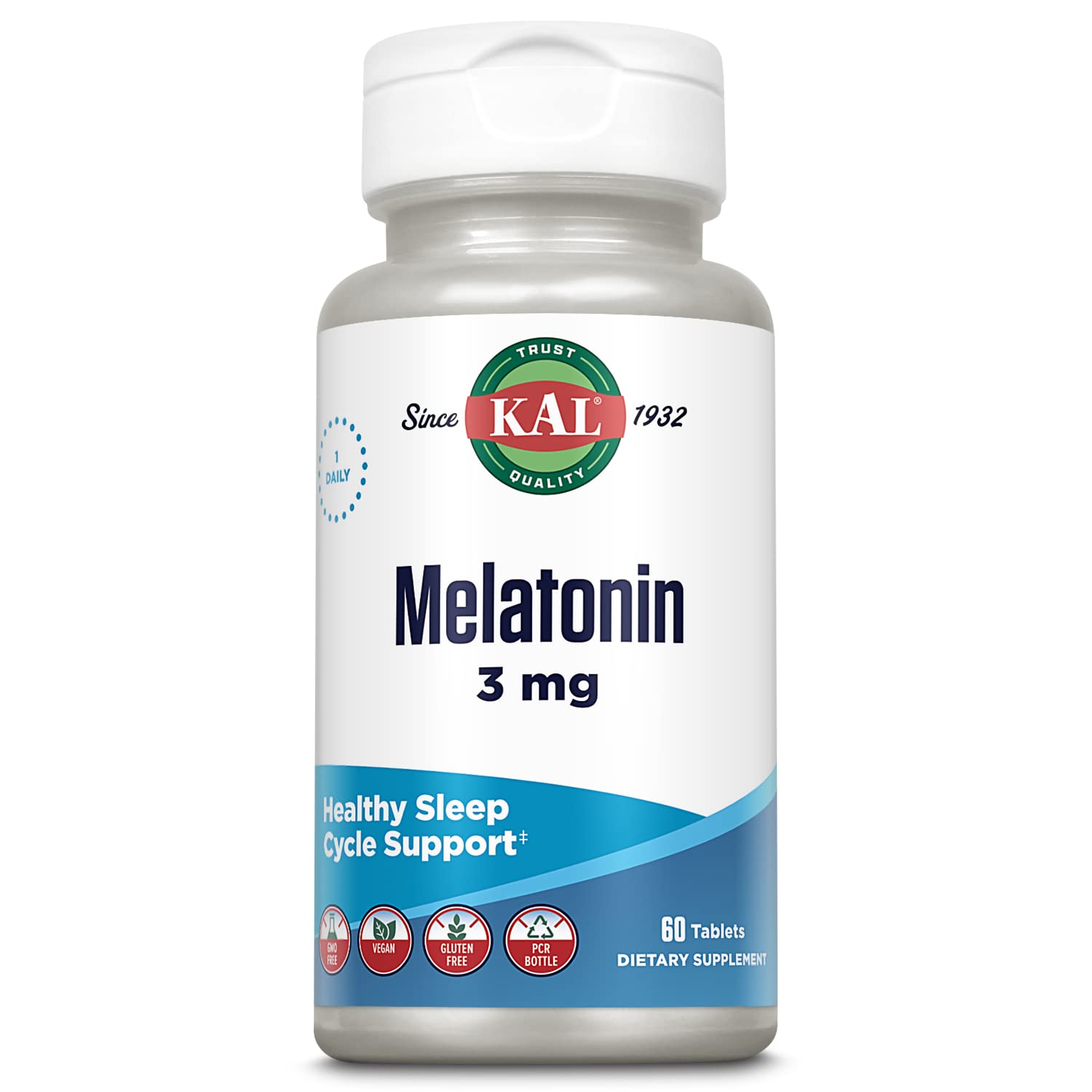 Foto 2 pulgar | Melatonina Kal 3 mg Comprimidos de Disolución Rápida 60 Tabletas - Venta Internacional