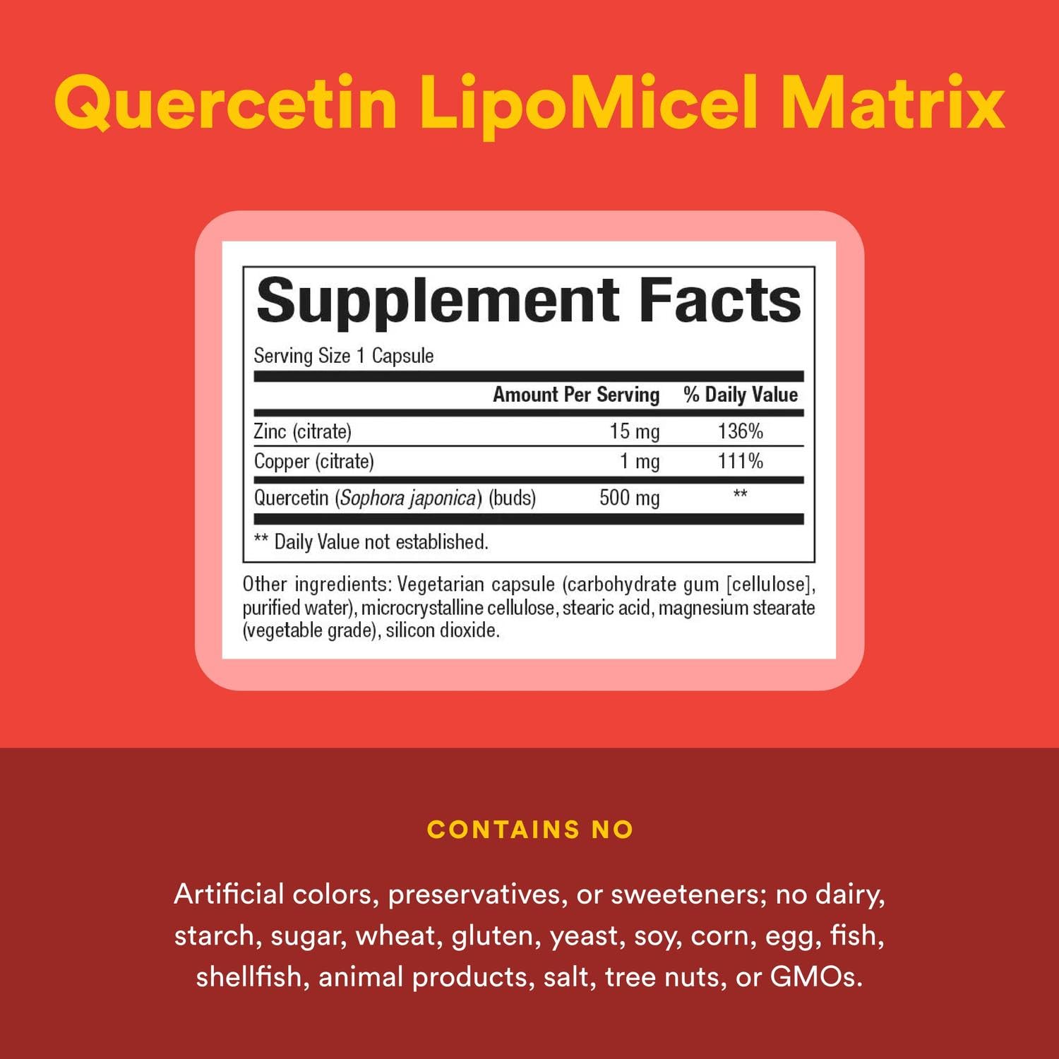 Foto 5 pulgar | Suplemento 500 Mg de Quercetina Natural Factors con Zinc y Cobre - Venta Internacional