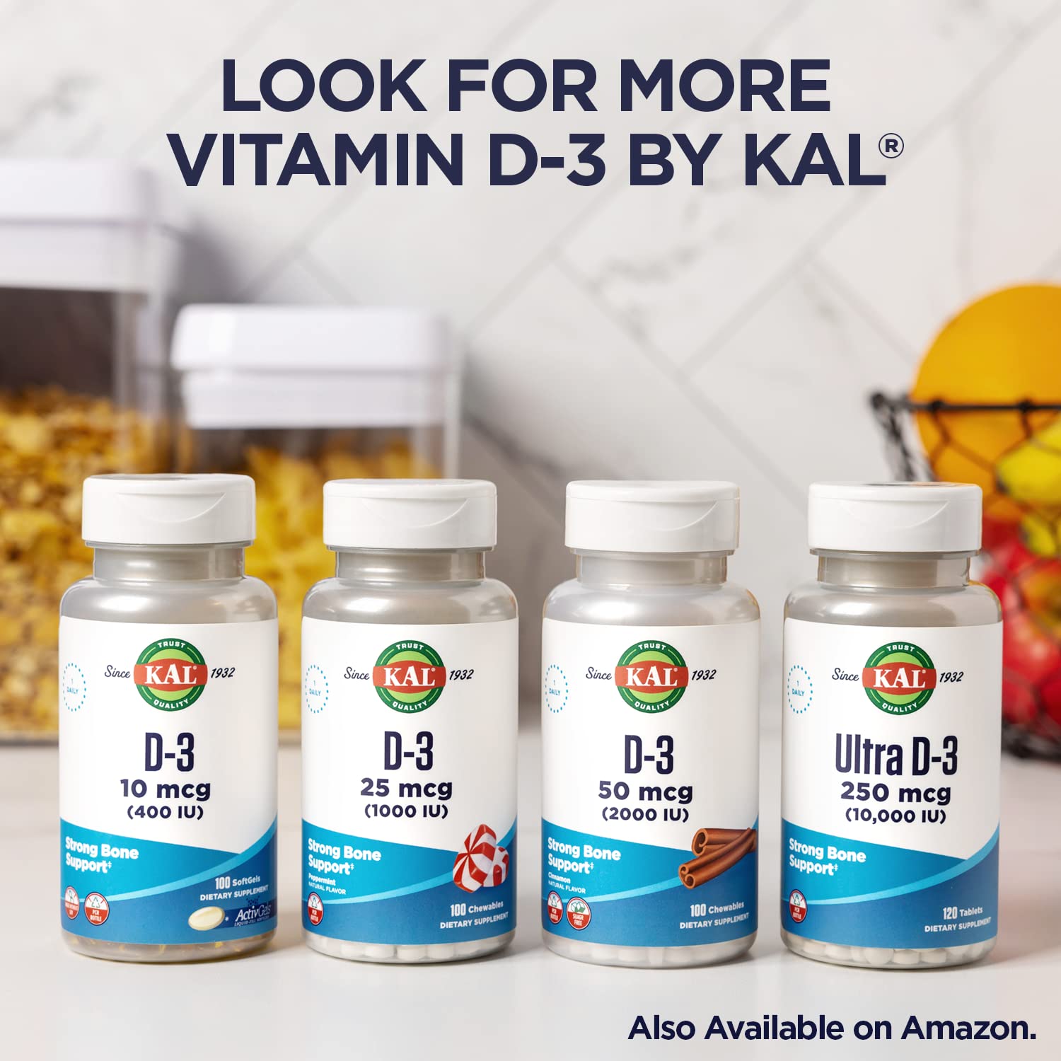 Foto 8 pulgar | Suplemento Kal de Vitamina D3 1000 Ui 100 Softgels - Venta Internacional