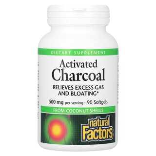 Foto 1 | Suplemento de Carbón Activado Natural Factors 90 Cápsulas Blandas - Venta Internacional