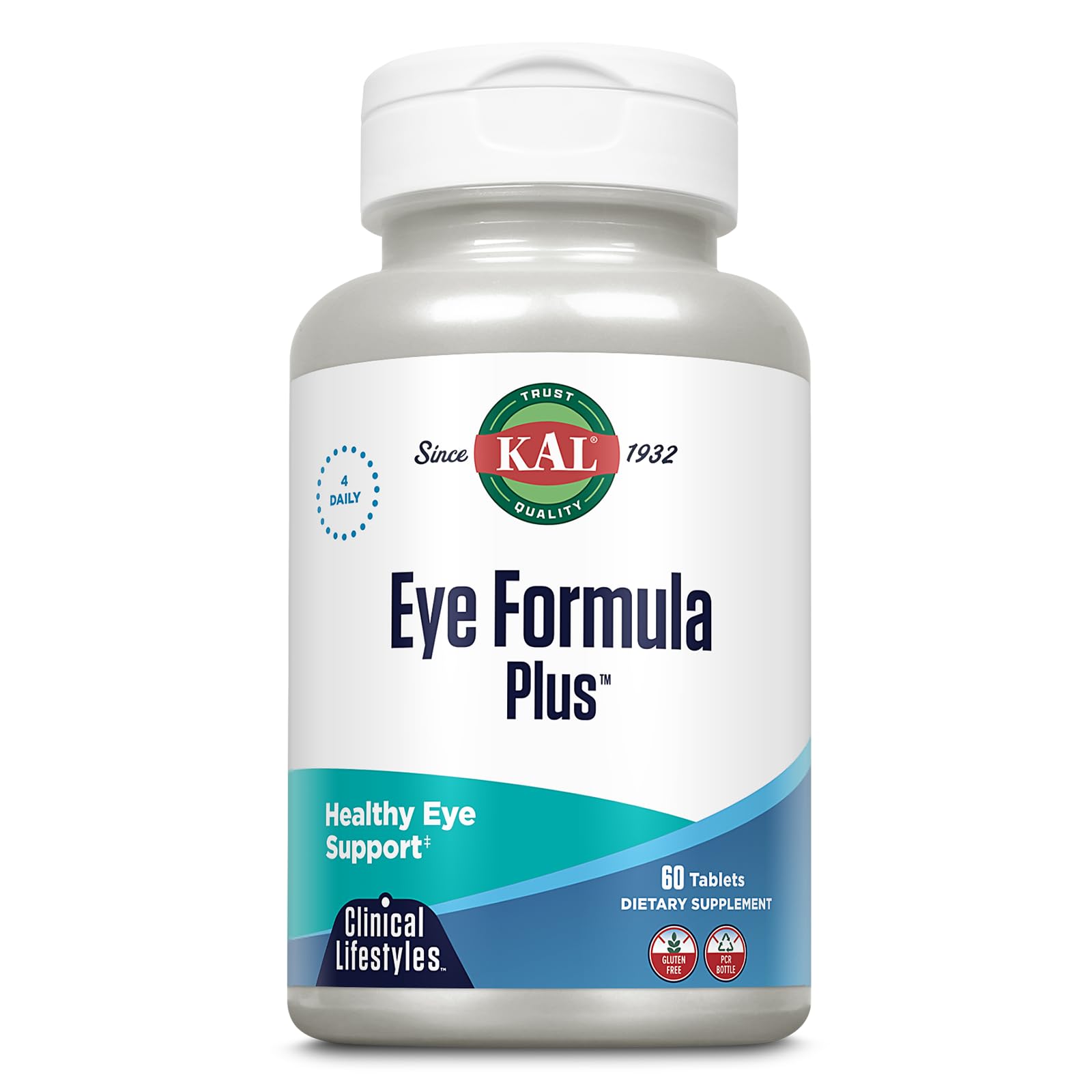 Foto 2 pulgar | Suplementos Kal Fórmula Ocular Plus para Adultos 60 Tabletas - Venta Internacional