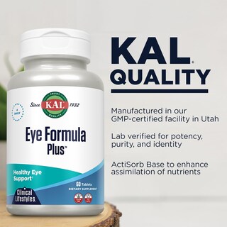 Foto 4 | Suplementos Kal Fórmula Ocular Plus para Adultos 60 Tabletas - Venta Internacional