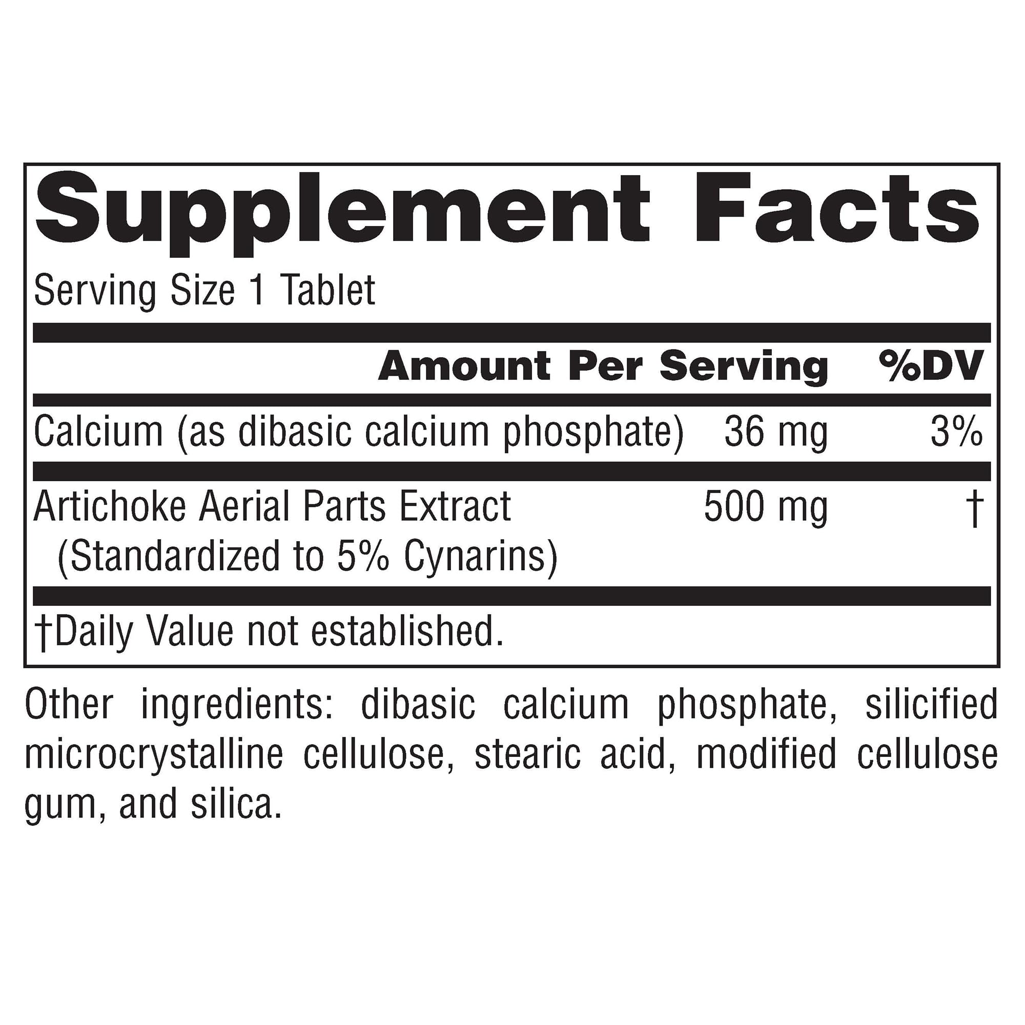 Foto 4 | Extracto de Alcachofa Supplement Source Naturals 500 Mg 180 Comprimidos - Venta Internacional
