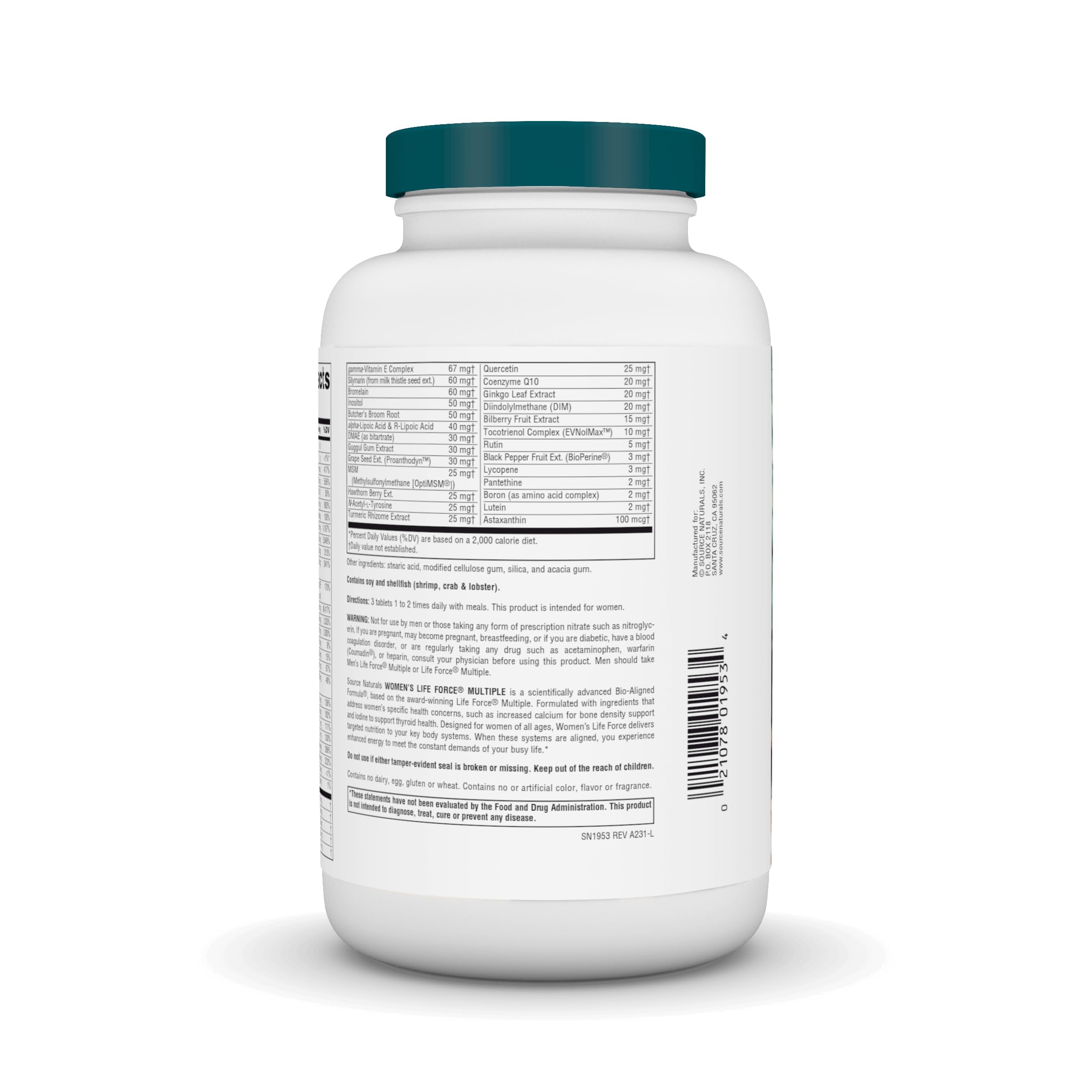 Foto 4 pulgar | Suplemento Dietético Source Naturals Women's Life Force 180 Comprimidos - Venta Internacional