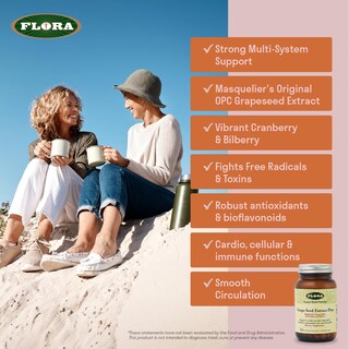 Foto 4 | Extracto De Semilla De Uva Flora 60 Cápsulas-Venta Internacional