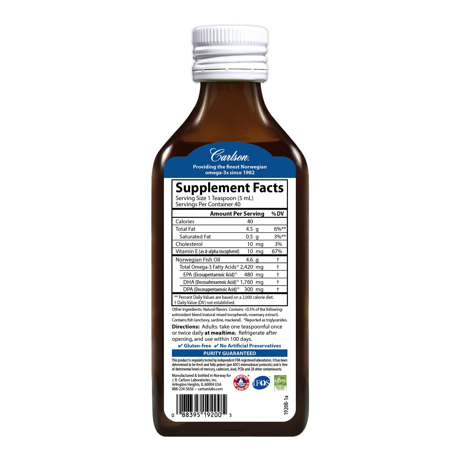 Foto 3 pulgar | Suplemento Alimenticio Carlson Super Dpa Omega 200 ml - Venta Internacional