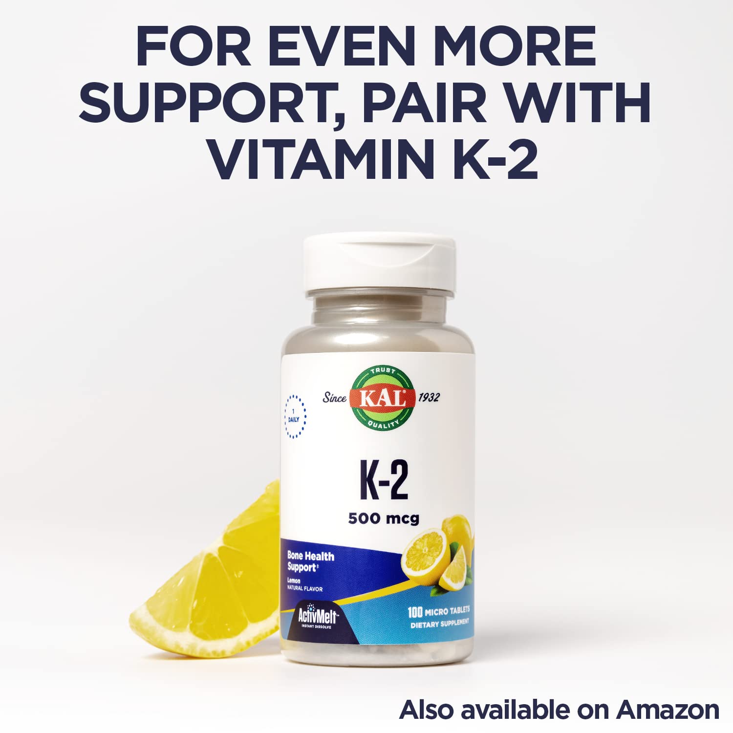 Foto 7 | Vitamina D-3 Kal 1000 Ui Sabor Menta 200 Comprimidos Masticables - Venta Internacional