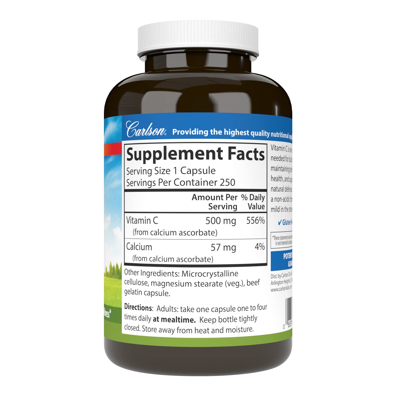 Foto 4 pulgar | Suplemento Alimenticio Carlson Mild-C de Vitamina C 250 Cápsulas -  Venta Internacional