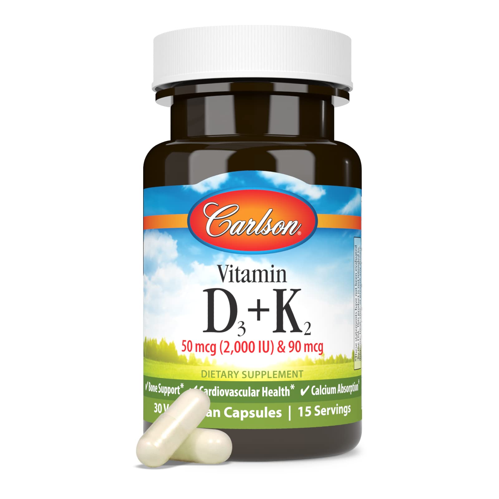 Foto 6 pulgar | Suplemento Alimenticio  Carlson Vitamina D3 + K2 5