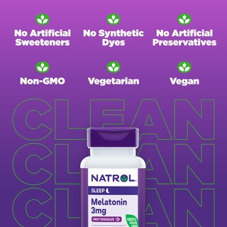Foto 4 | Suplemento Alimenticio Natrol Melatonin 3 Mg Fresa 90 Tabletas - Venta Internacional