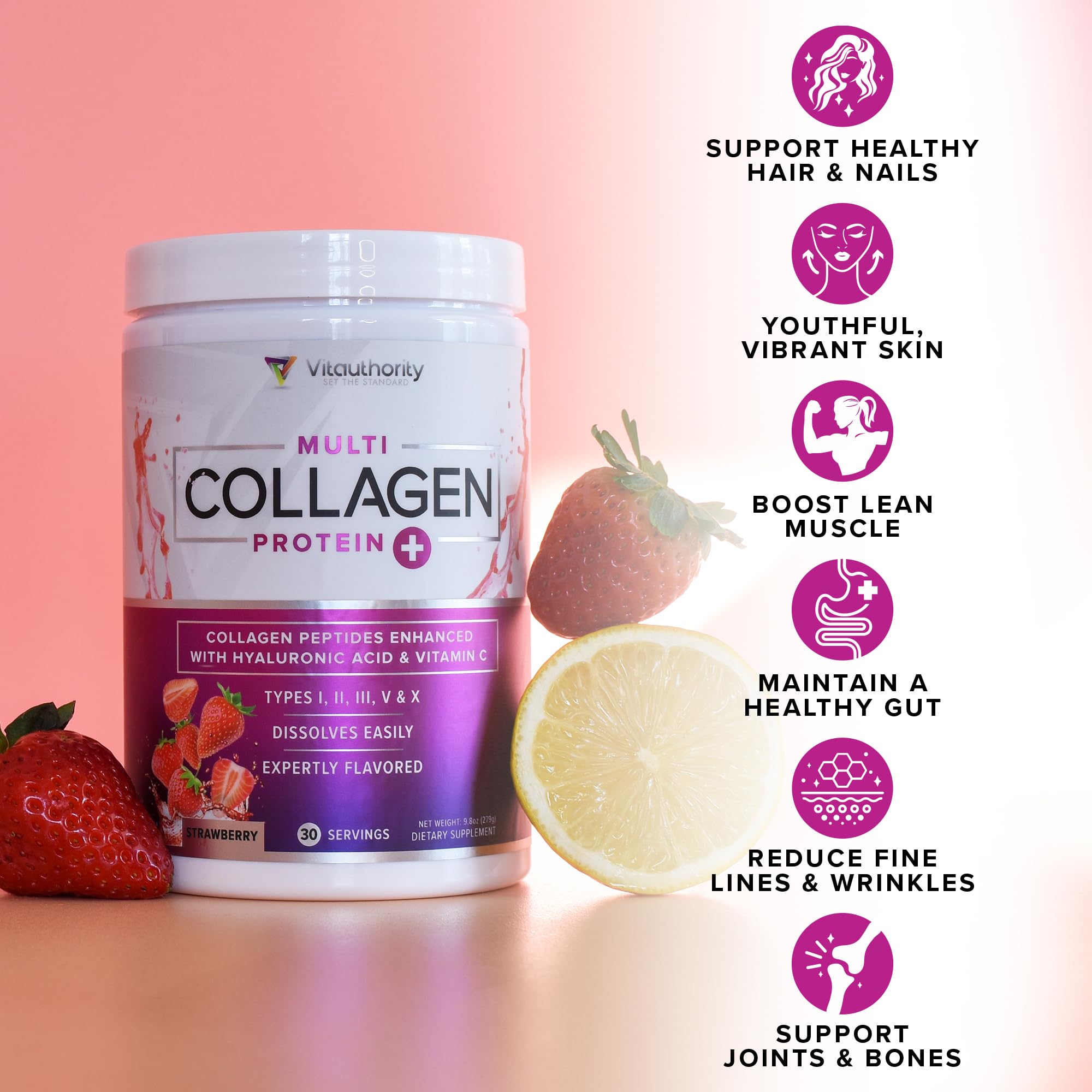 Foto 6 | Colágeno En Polvo Vitauthority Multi Peptides 30 Porciones - Venta Internacional.