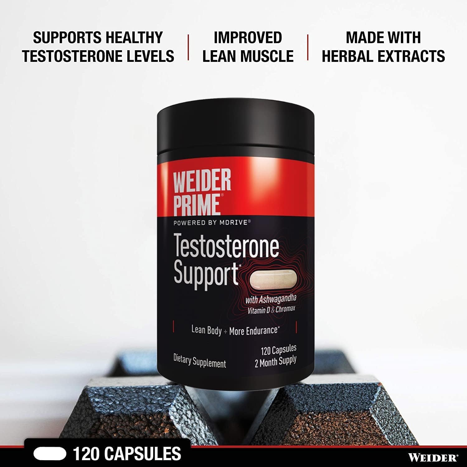 Foto 6 pulgar | Suplemento Weider Prime Testosterone Support 120 Cápsulas - Venta Internacional.