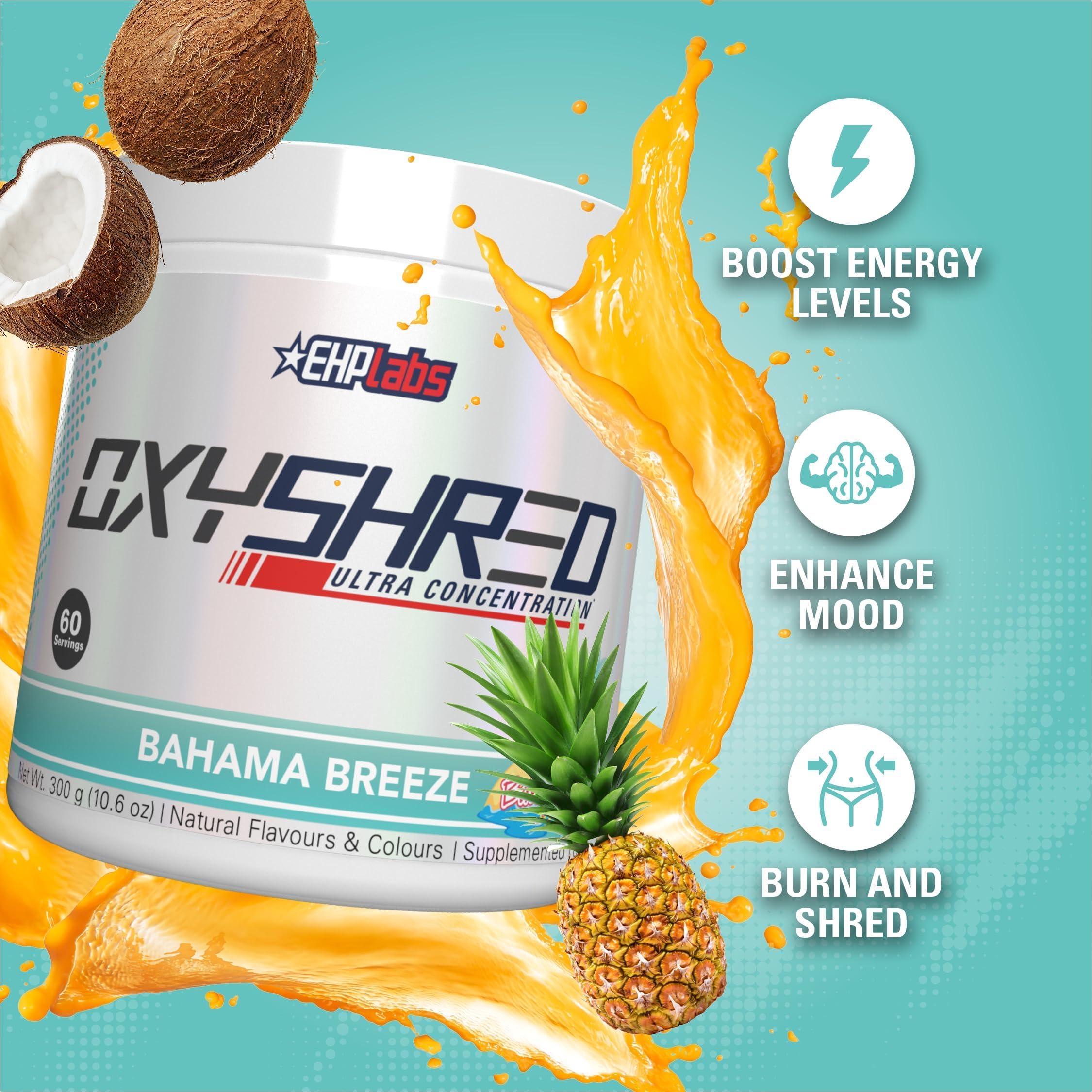 Foto 4 pulgar | Polvo Para Antes Del Entrenamiento Ehp Labs Oxyshred Con L De Glutamina Y Carnitina - Venta Internacional.