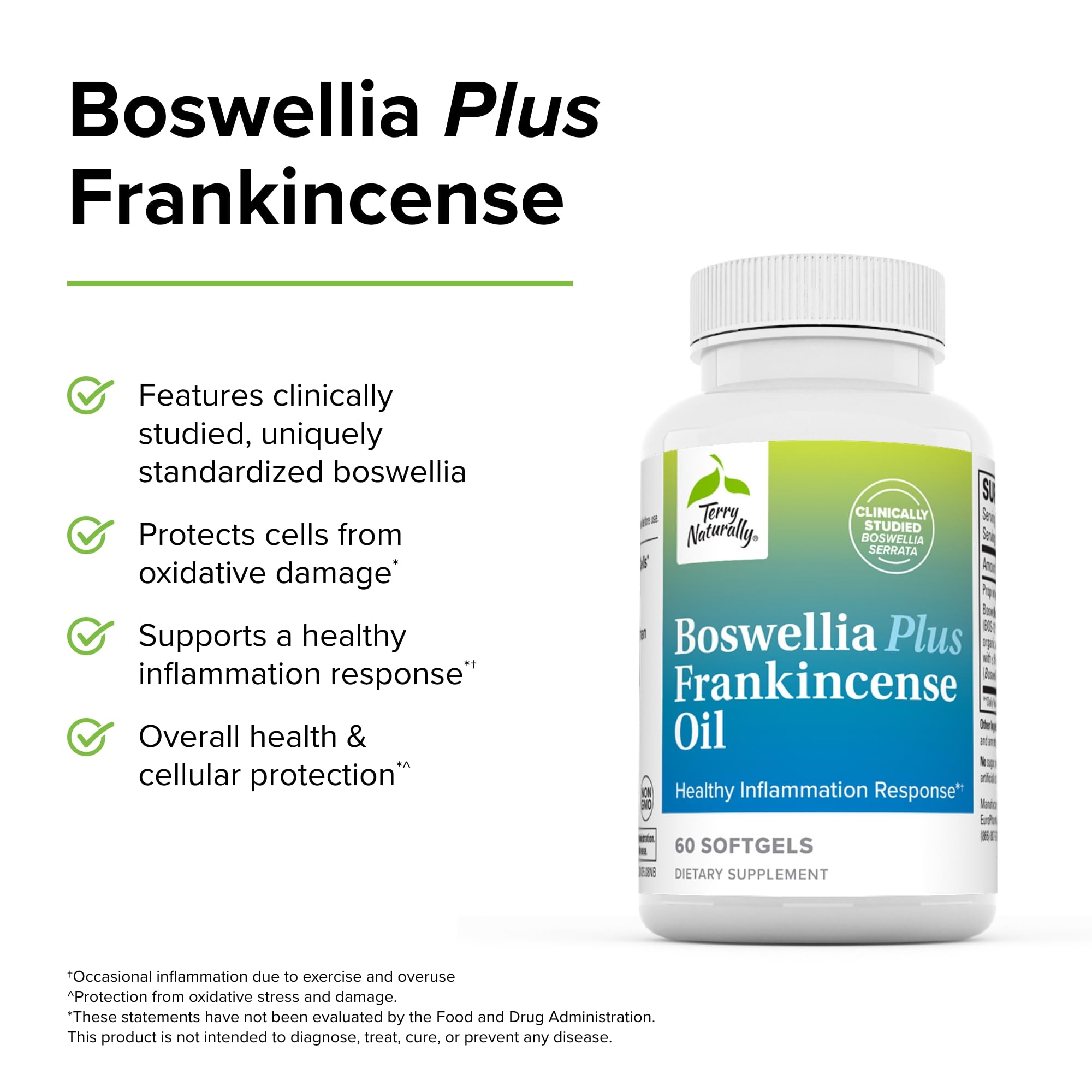 Foto 5 pulgar | Suplemento de Aceite de Incienso Terry Naturally Boswellia Plus 60 Softgels - Venta Internacional