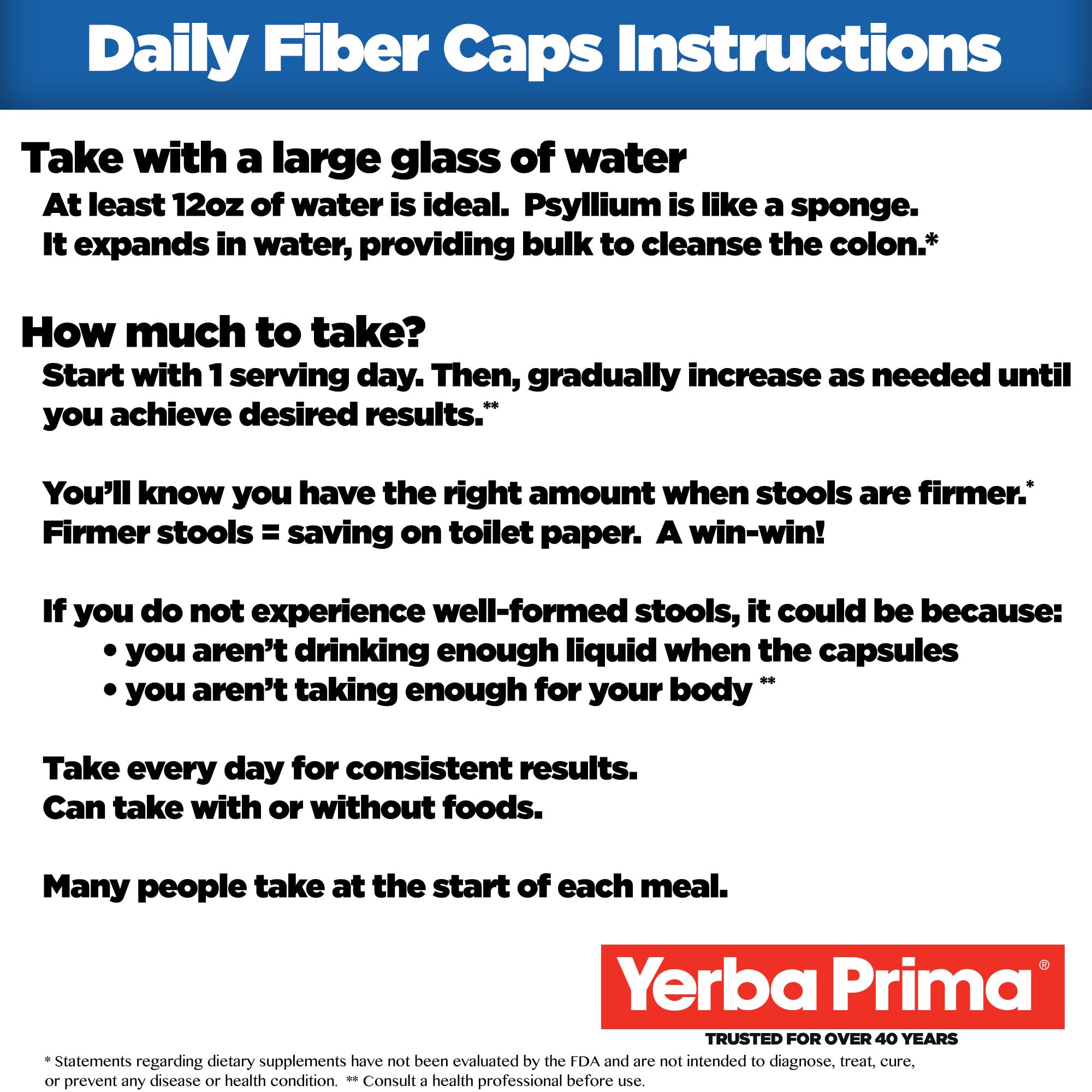 Foto 5 pulgar | Suplemento Yerba Prima Daily Fiber Caps 180 Cápsulas - Venta Internacional.