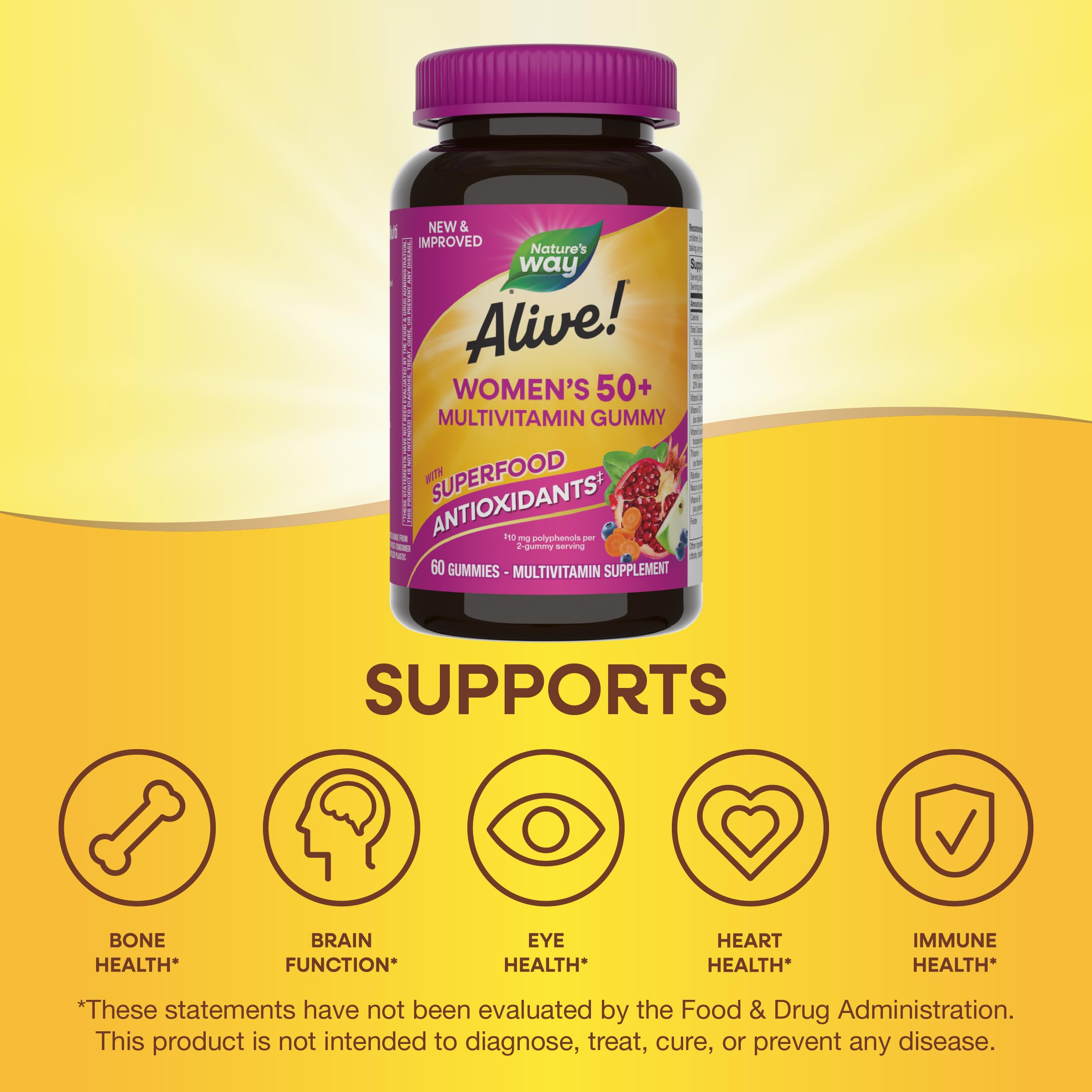 Foto 5 pulgar | Gomitas Nature's Way Alive 50+ Multivitamínico 60 Unidades - Venta Internacional