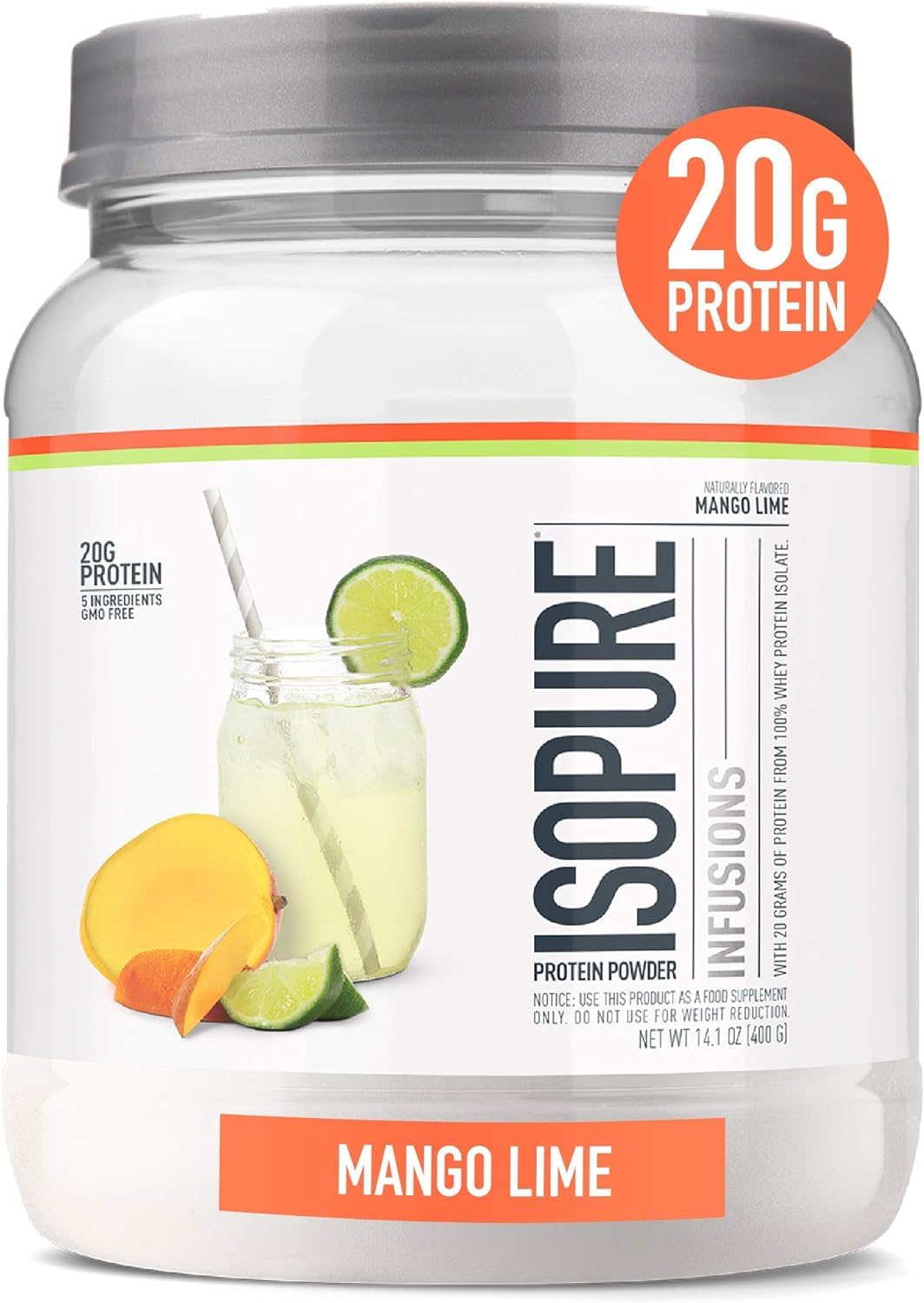 Foto 1 | Proteína en Polvo Isopure Clear Whey Isolate Mango y Lima 400 G - Venta Internacional