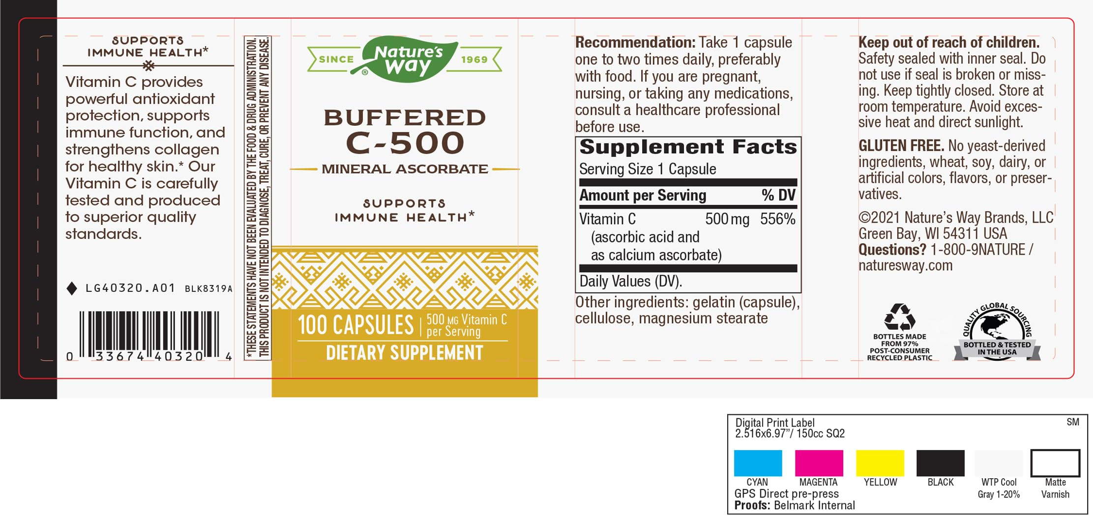Foto 4 pulgar | Suplemento Aliementicio Nature's Way Ascorbato Mineral C-500 250 Cápsulas - Venta Internacional