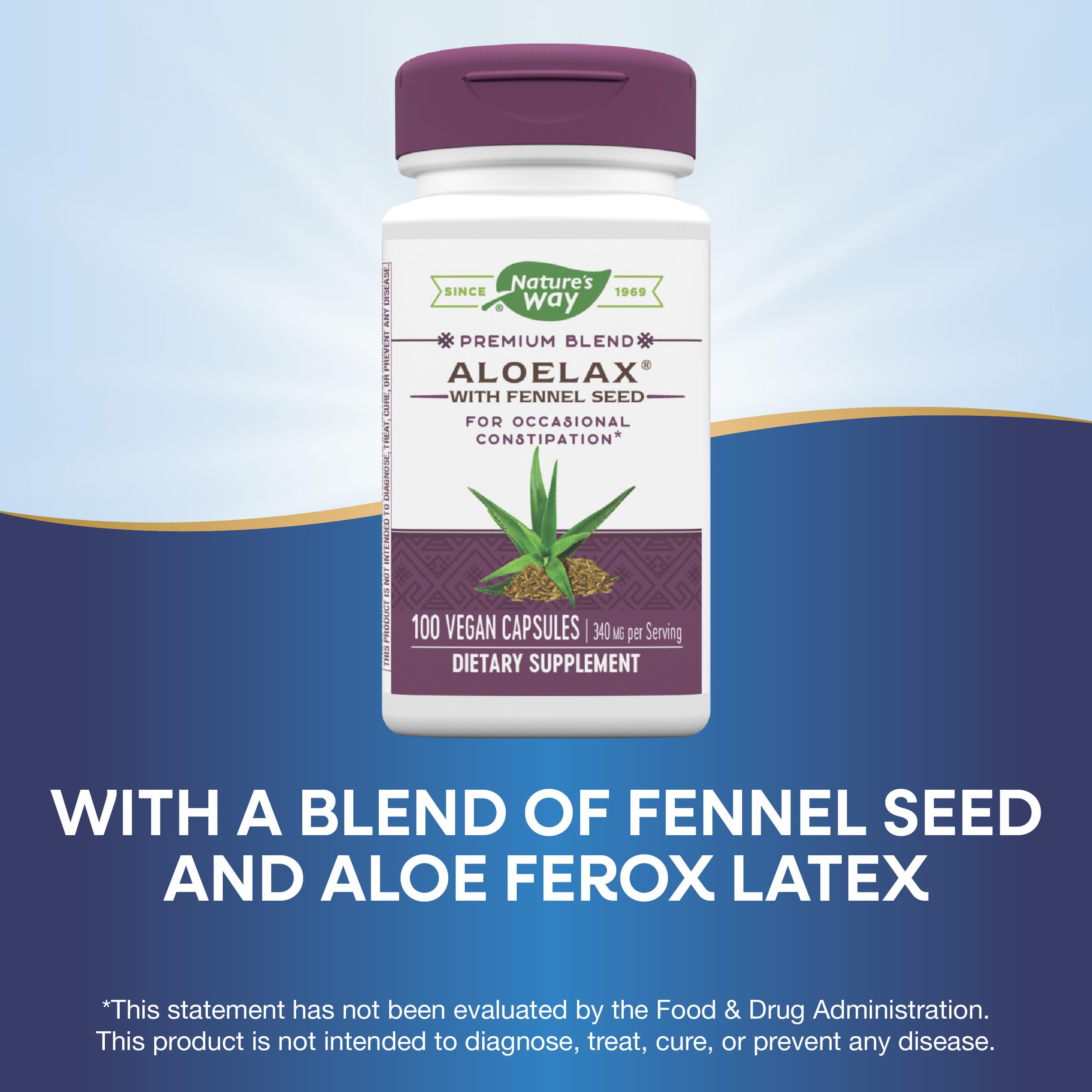 Foto 3 | Suplemento Alimenticio Nature's Way Aloelax Premium Blend 100 Cápsulas - Venta Internacional