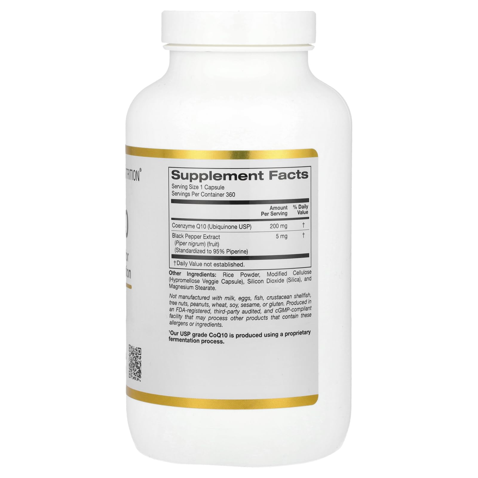 Foto 2 | Suplemento Alimenticio CoQ10 California Gold Nutrition 360 Cápsulas -  Venta Internacional