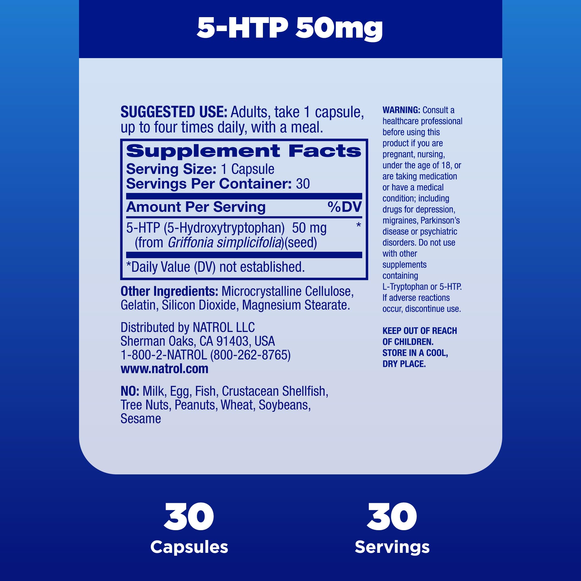 Foto 6 pulgar | Suplemento Natrol Mood & Stress 5-htp 50 Mg 30 Cápsulas - Venta Internacional.